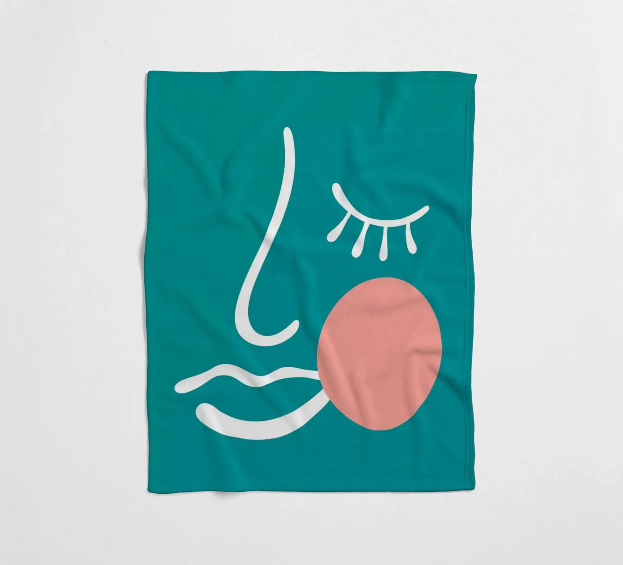 abstract facial outlines coperta in pile da edsonramosart