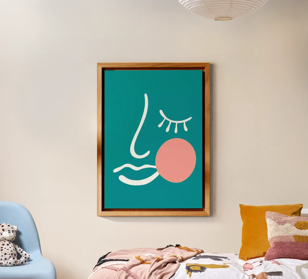 abstract facial outlines alluminio dibond da edsonramosart