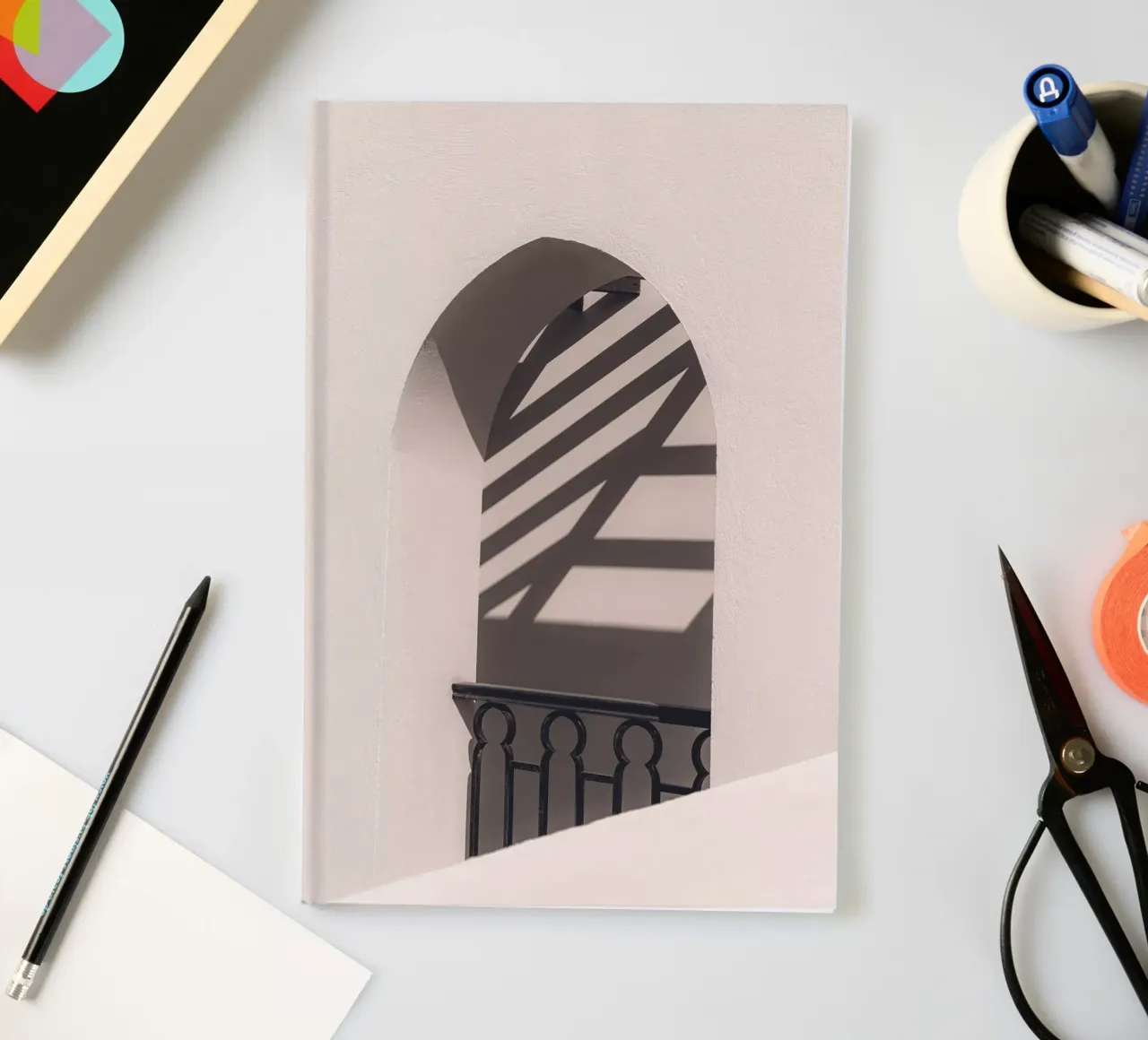 Minimalist architecture - Geometric shadows notebook by Whole©