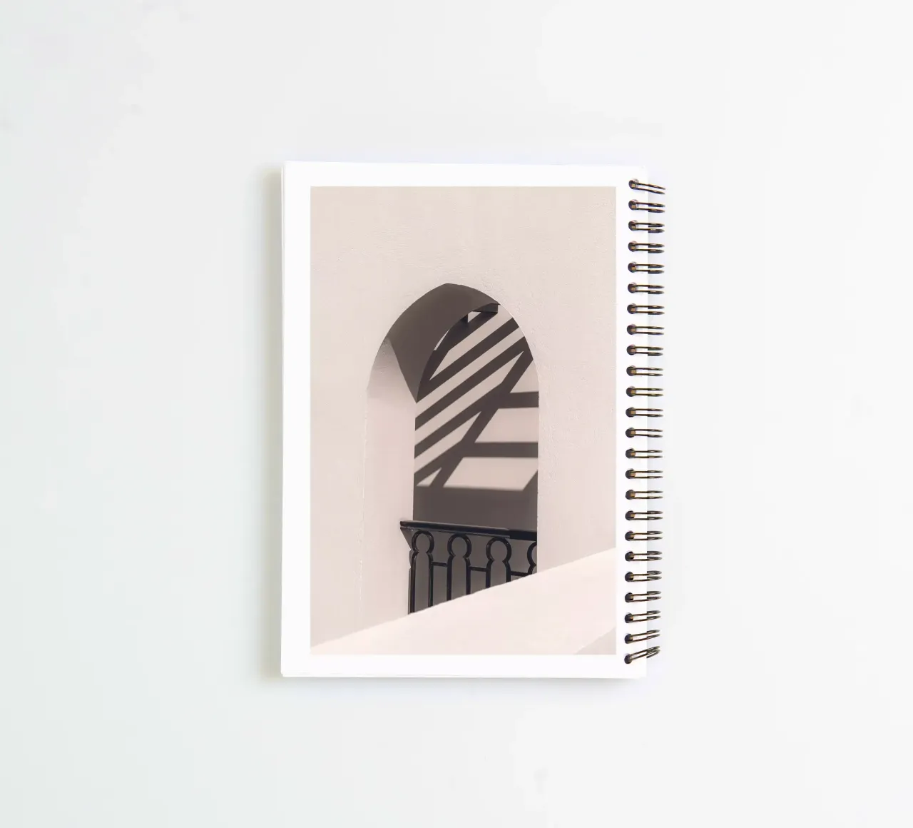 Minimalist architecture - Geometric shadows spiral notebook by Whole©