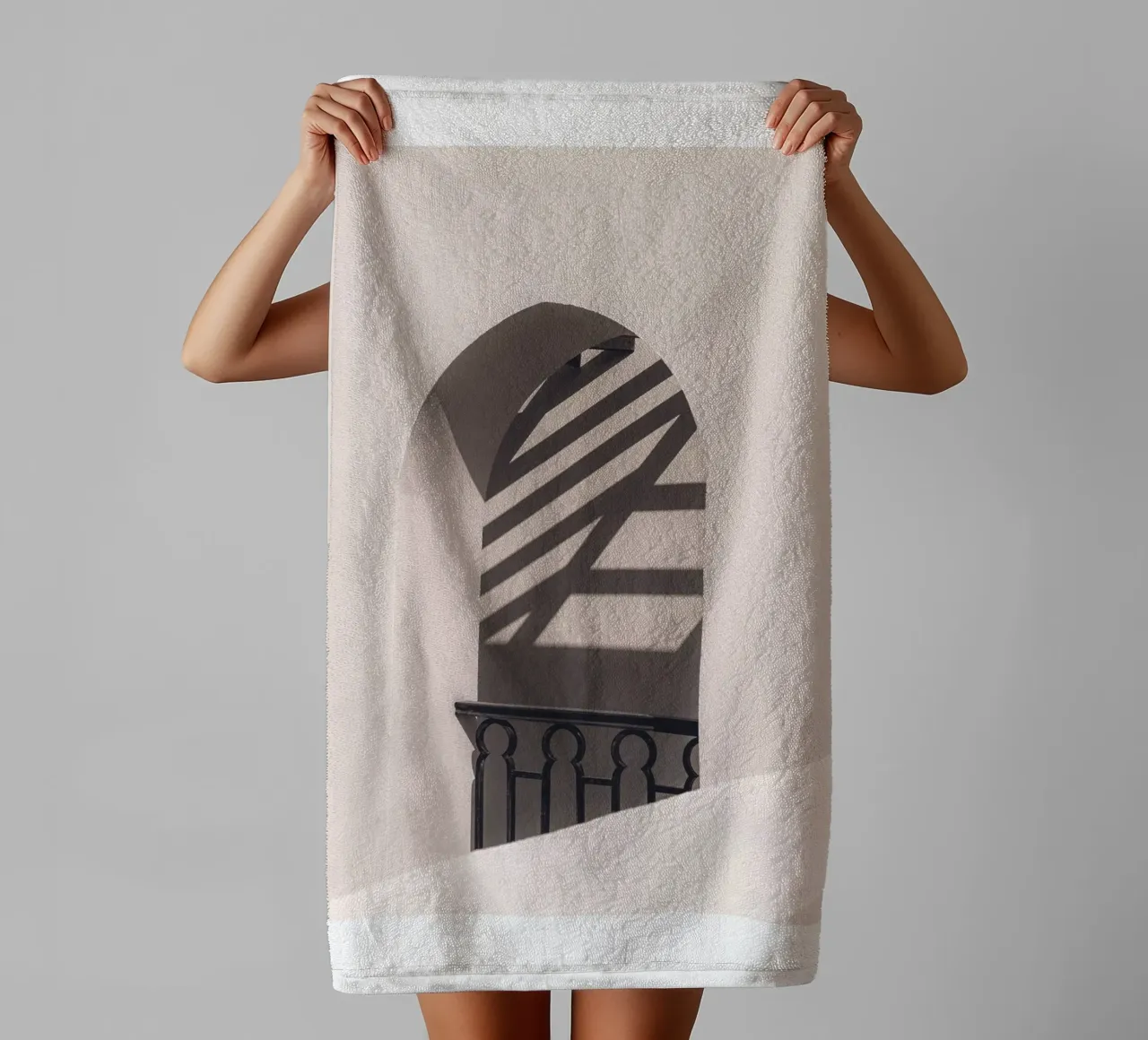Minimalist architecture - Geometric shadows towel by Whole©