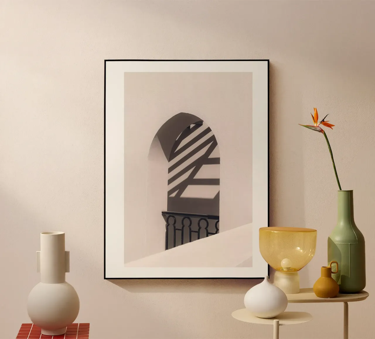 Minimalistische architectuur - Geometrische schaduwen acryl van Whole©