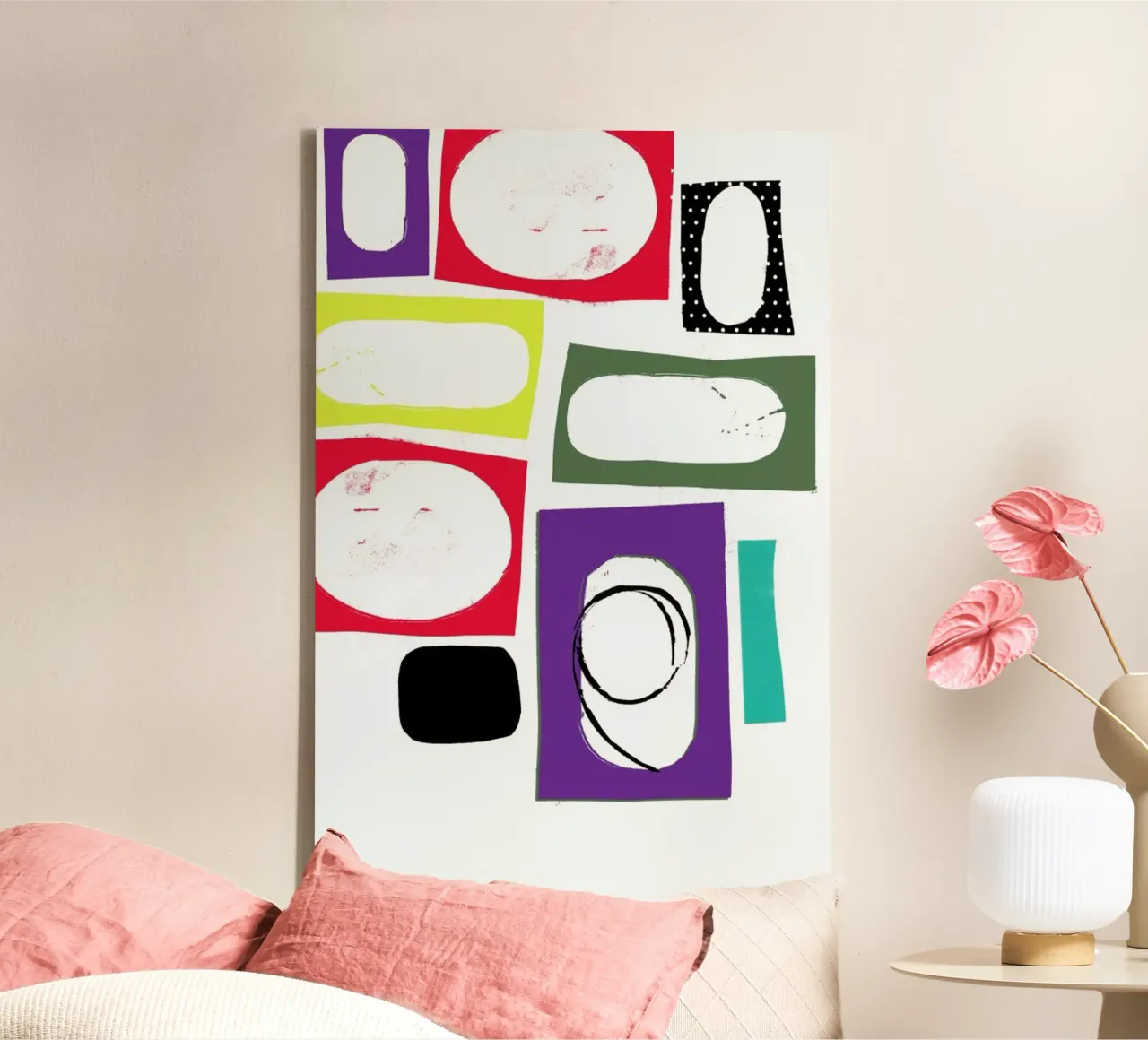 Cutting Edges tela con Cornice a cassetta da Catherine Aguilar