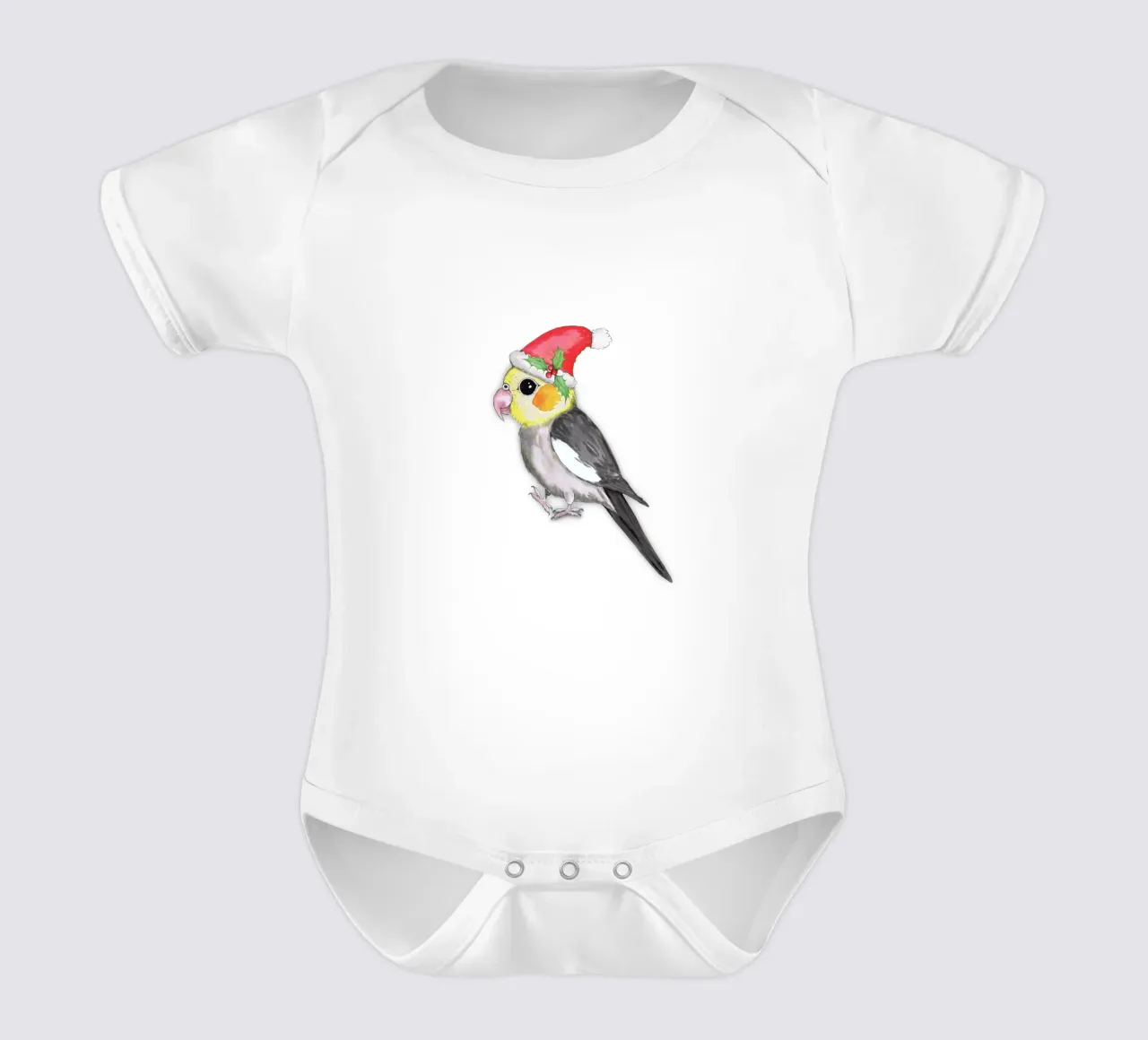 Cacatua di Natale body neonato maniche corte da BwiseLizzy