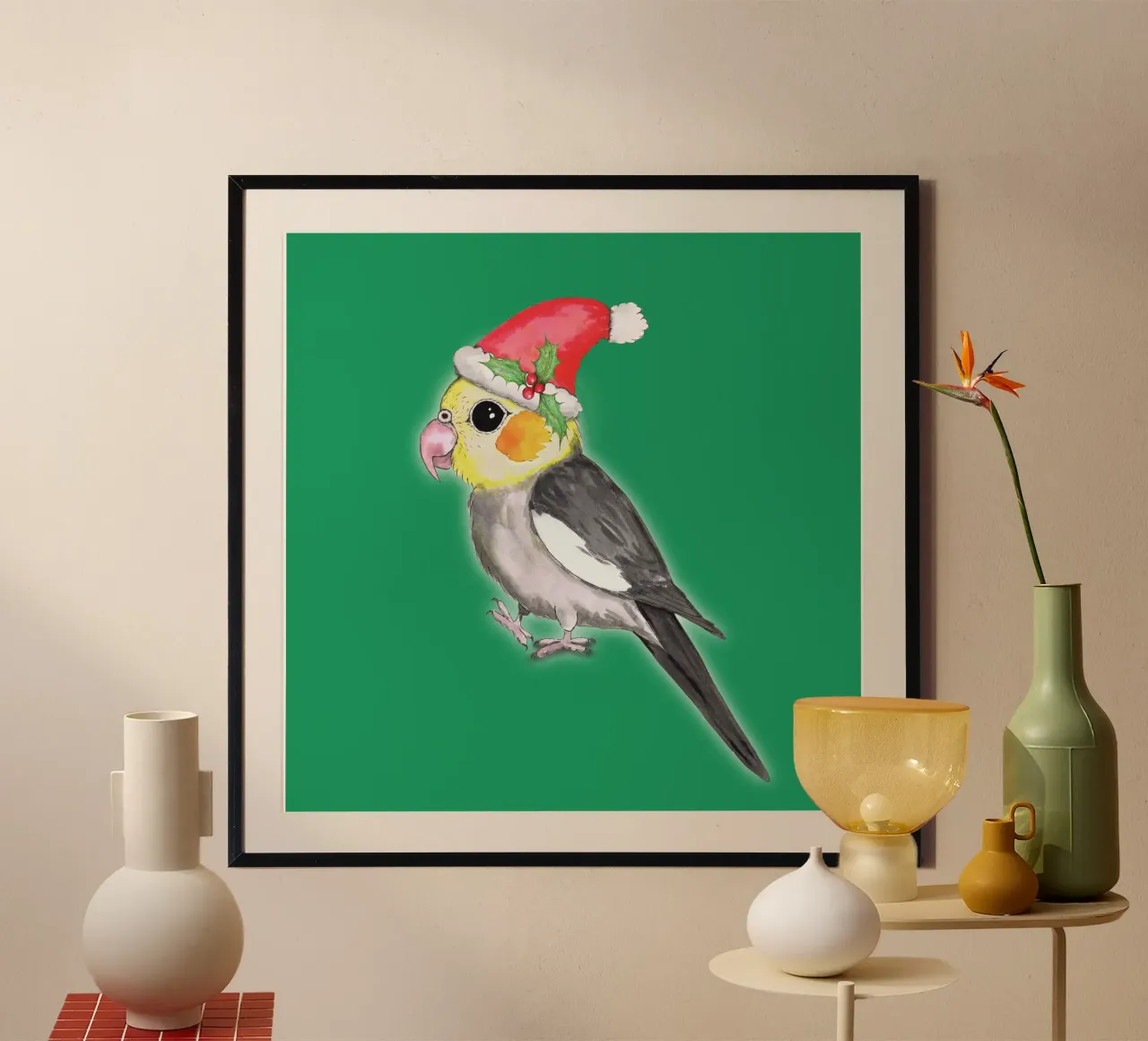 Cacatua di Natale carta hahnemühle da BwiseLizzy
