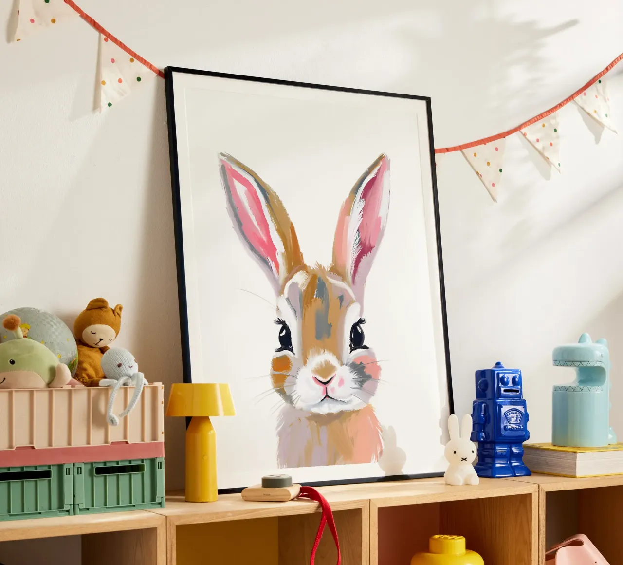 Kleiner Hase poster con telaio in legno da Ohkimiko