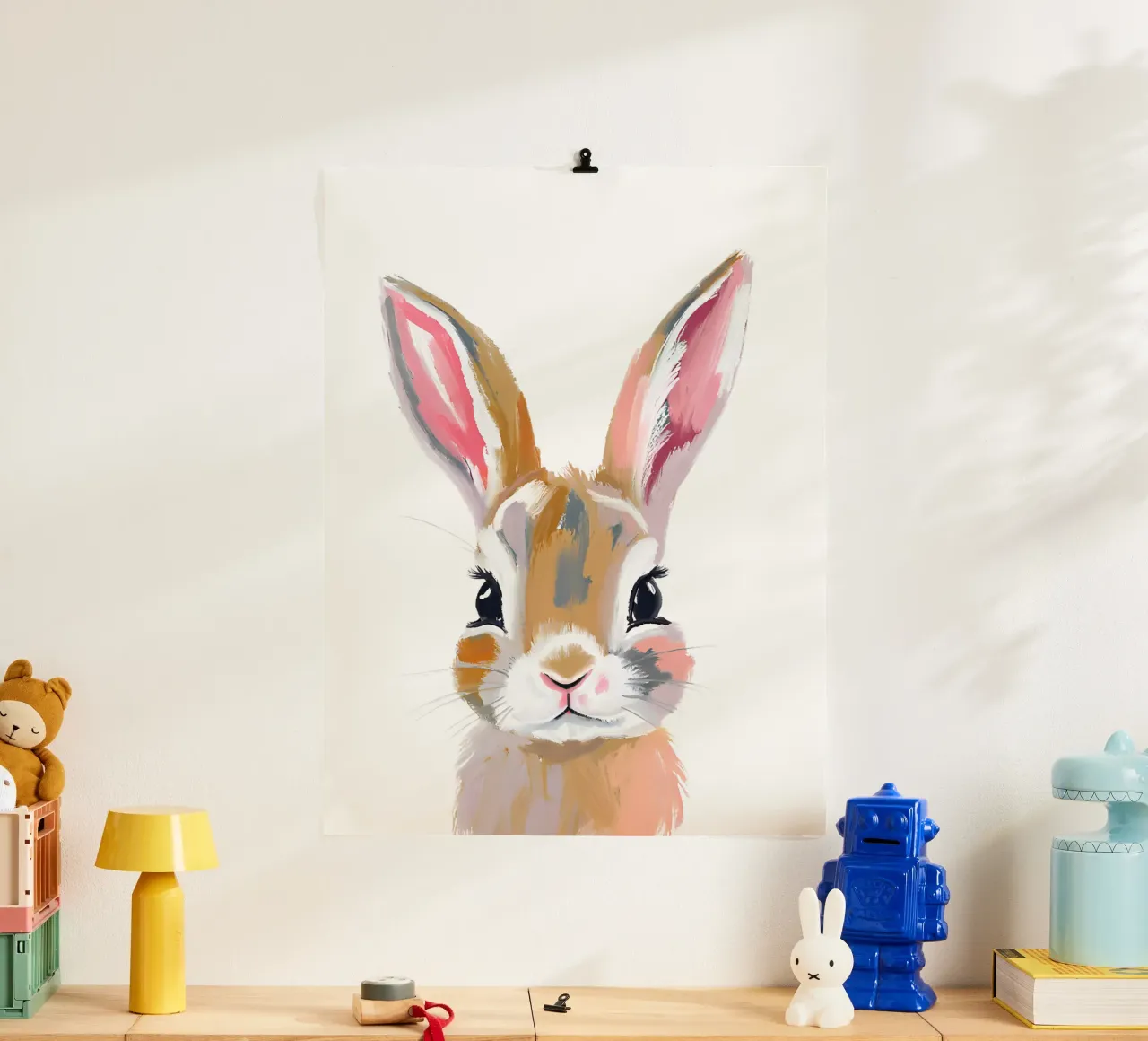 Kleiner Hase poster con telaio in legno da Ohkimiko
