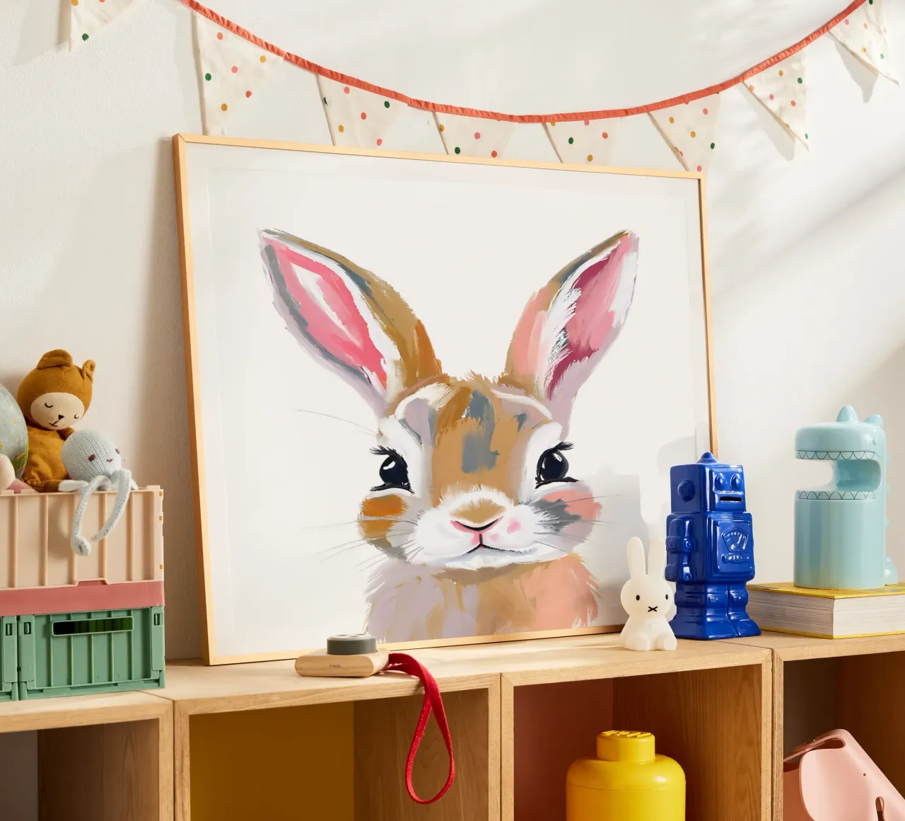 Kleiner Hase poster con telaio in legno da Ohkimiko
