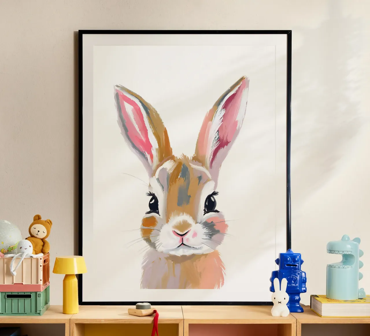 Kleiner Hase poster con telaio in legno da Ohkimiko
