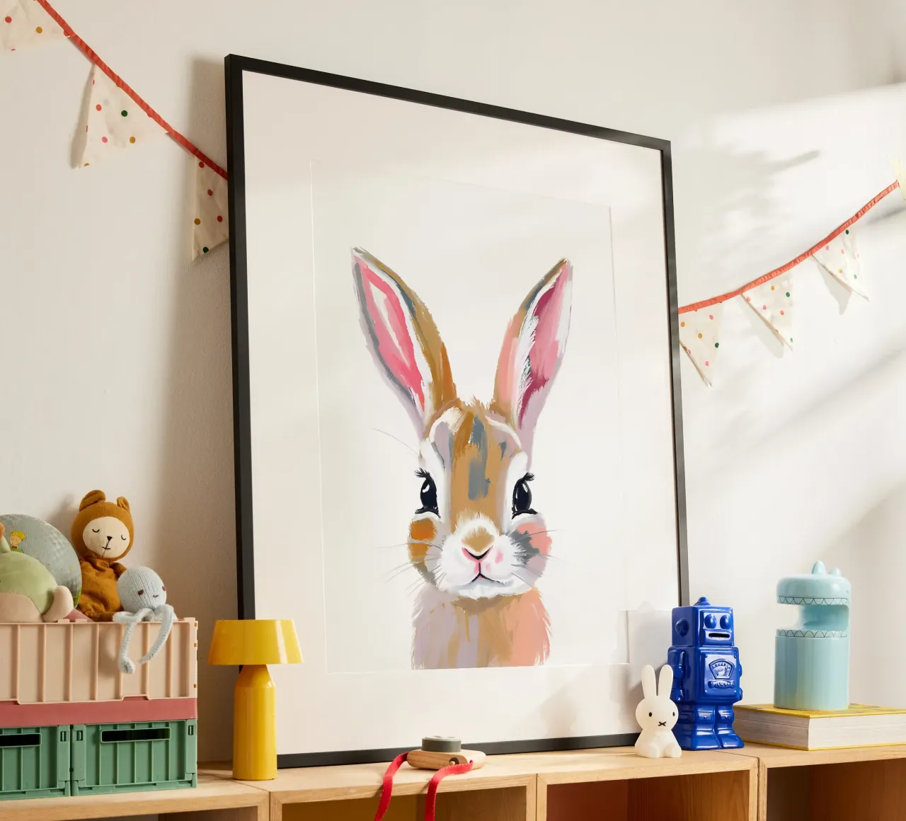 Kleiner Hase poster con telaio in legno da Ohkimiko