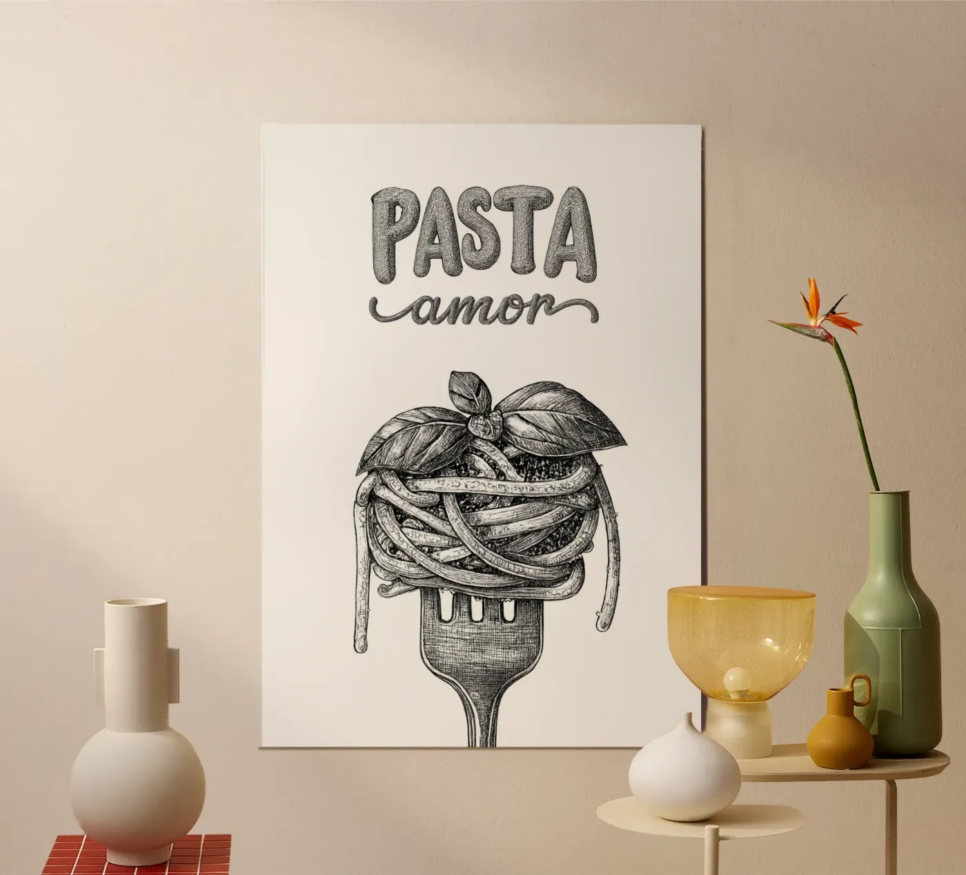 Pasta amor poster da Funkydays