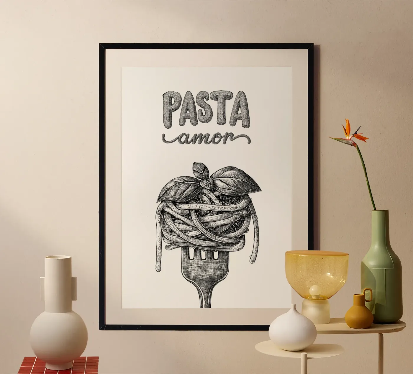 Pasta amor poster da Funkydays