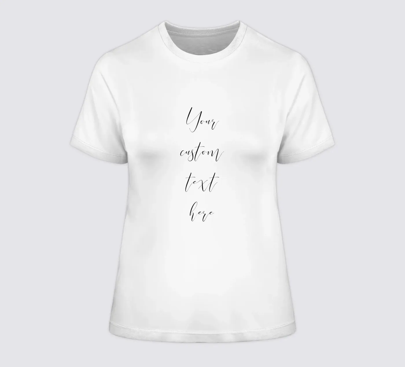 Stampa artistica personalizzata con citazione su misura per minimalisti moderni t-shirt da donna da Custom Name & Quote Prints
