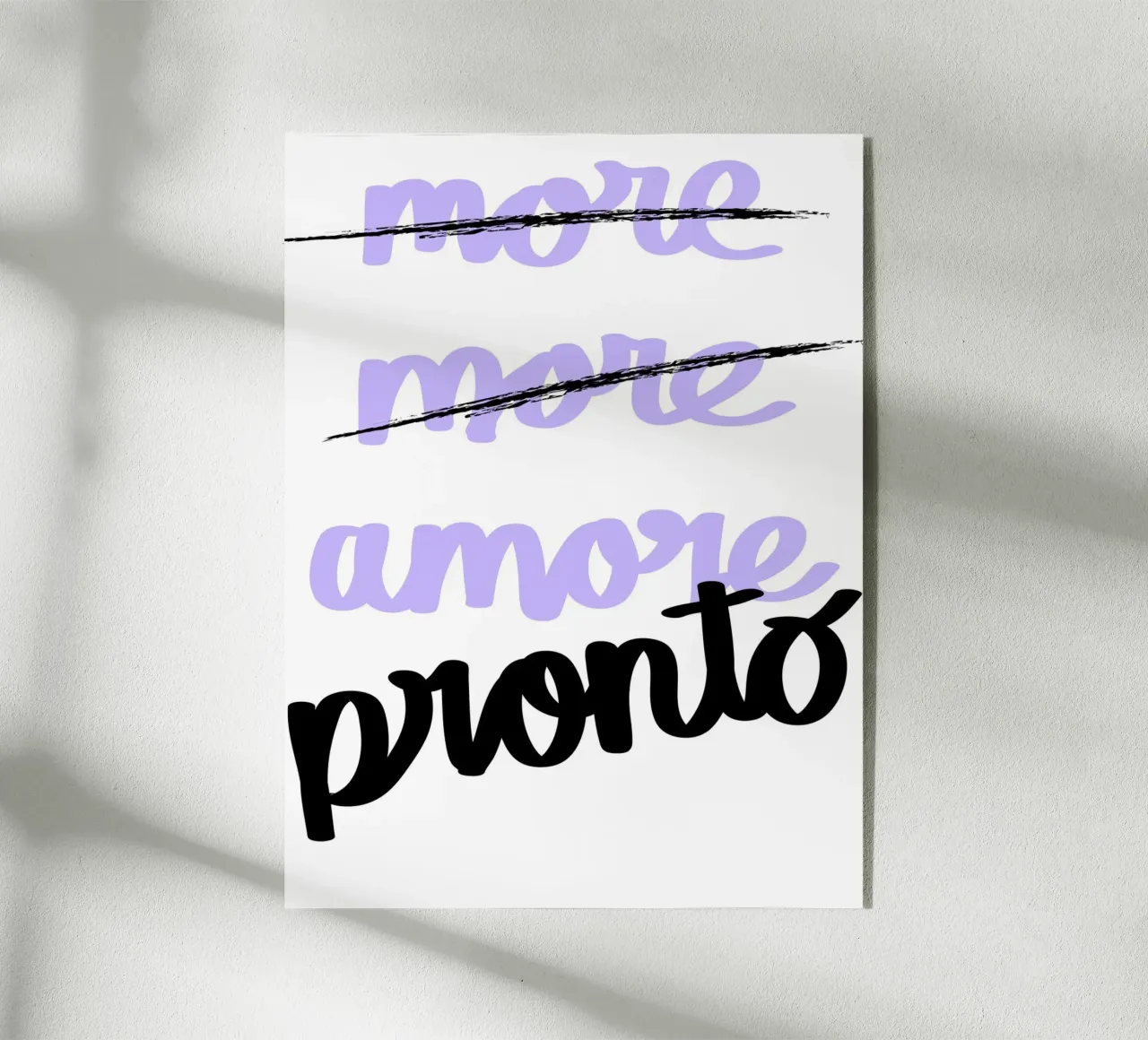 amore pronto. plexiglass da FRICKE DESIGN