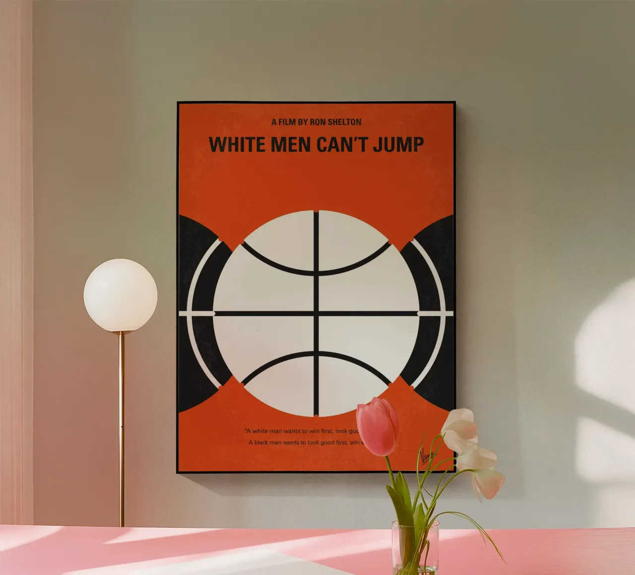 No436 My White Men Cant Jump minimal movie poster plexiglass da Chungkong