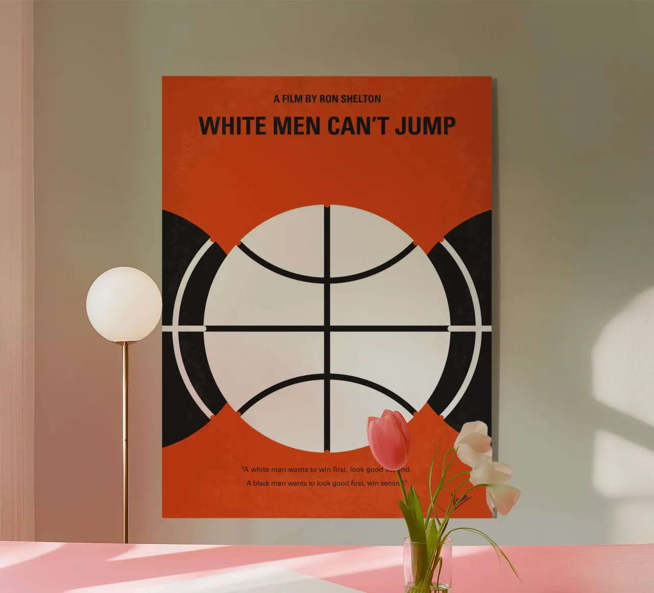 No436 My White Men Cant Jump minimal movie poster plexiglass da Chungkong