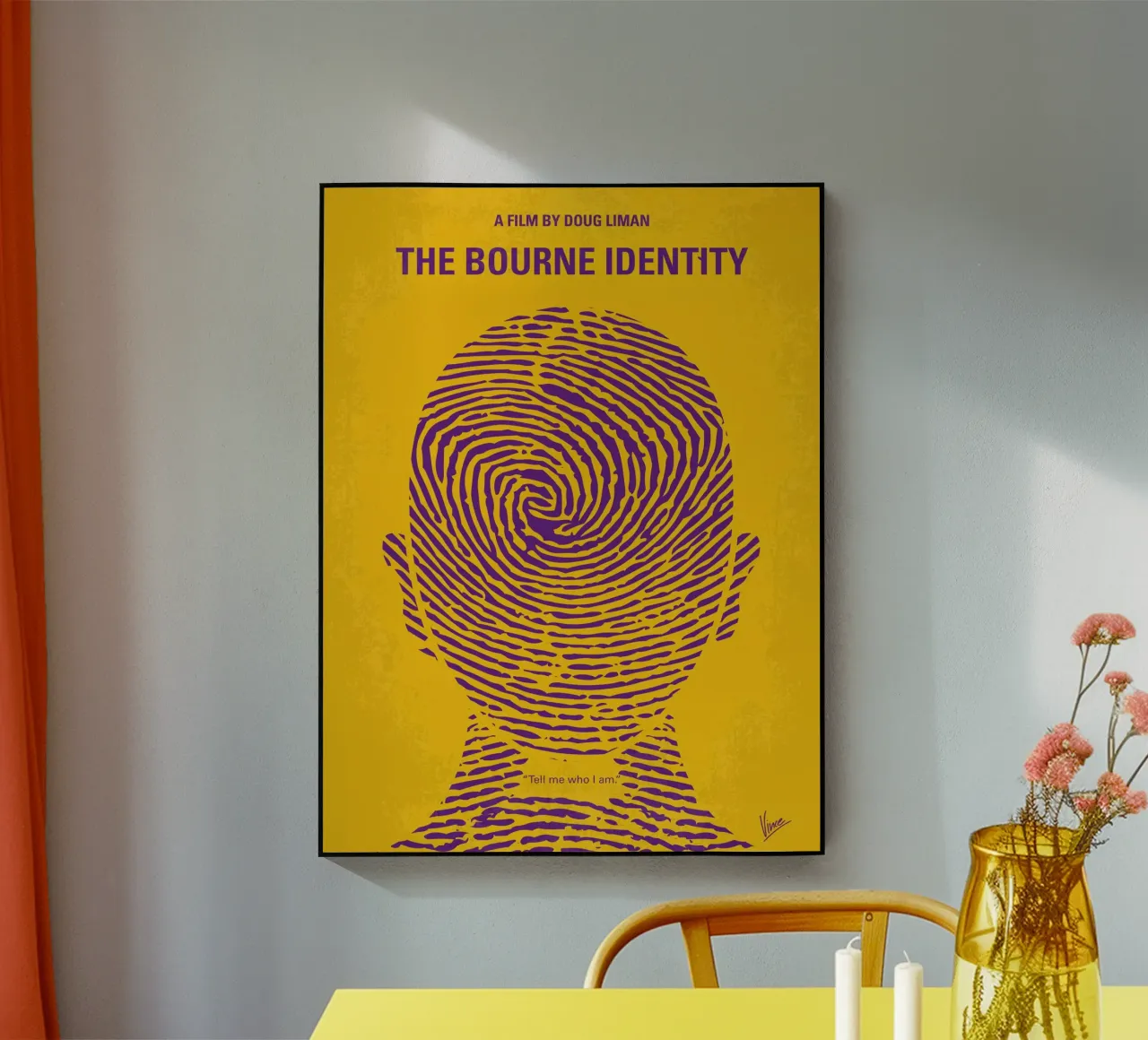 No439 My The Bourne identity minimal movie poster plexiglass da Chungkong