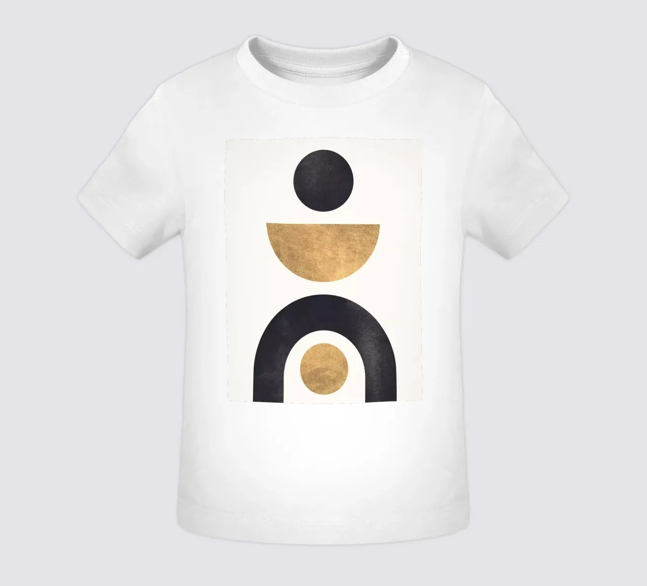 Forme geometriche - minimalismo in oro e nero maglietta neonato da Whole©