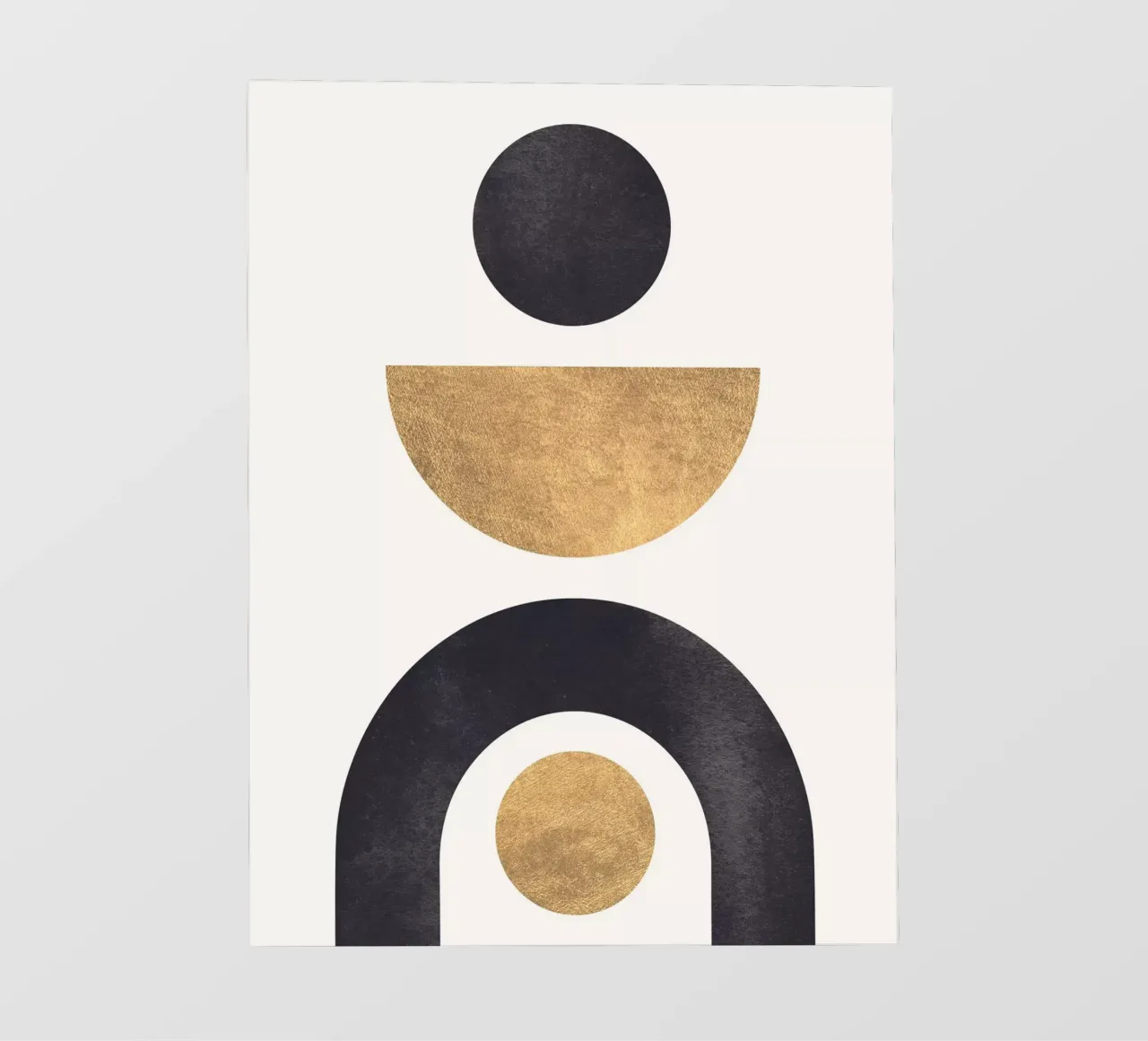 Forme geometriche - minimalismo in oro e nero telo in pvc da Whole©