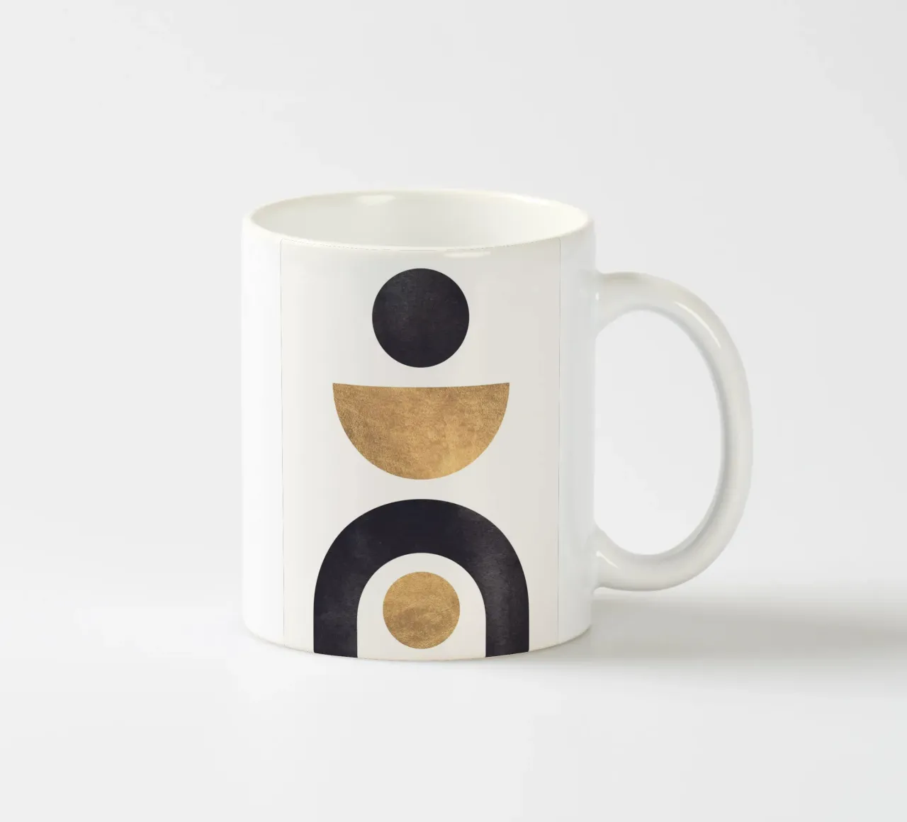 Forme geometriche - minimalismo in oro e nero tazza in ceramica da Whole©