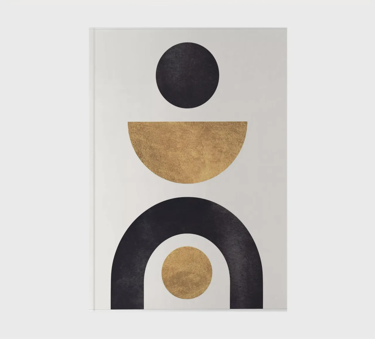 Forme geometriche - minimalismo in oro e nero diario da Whole©