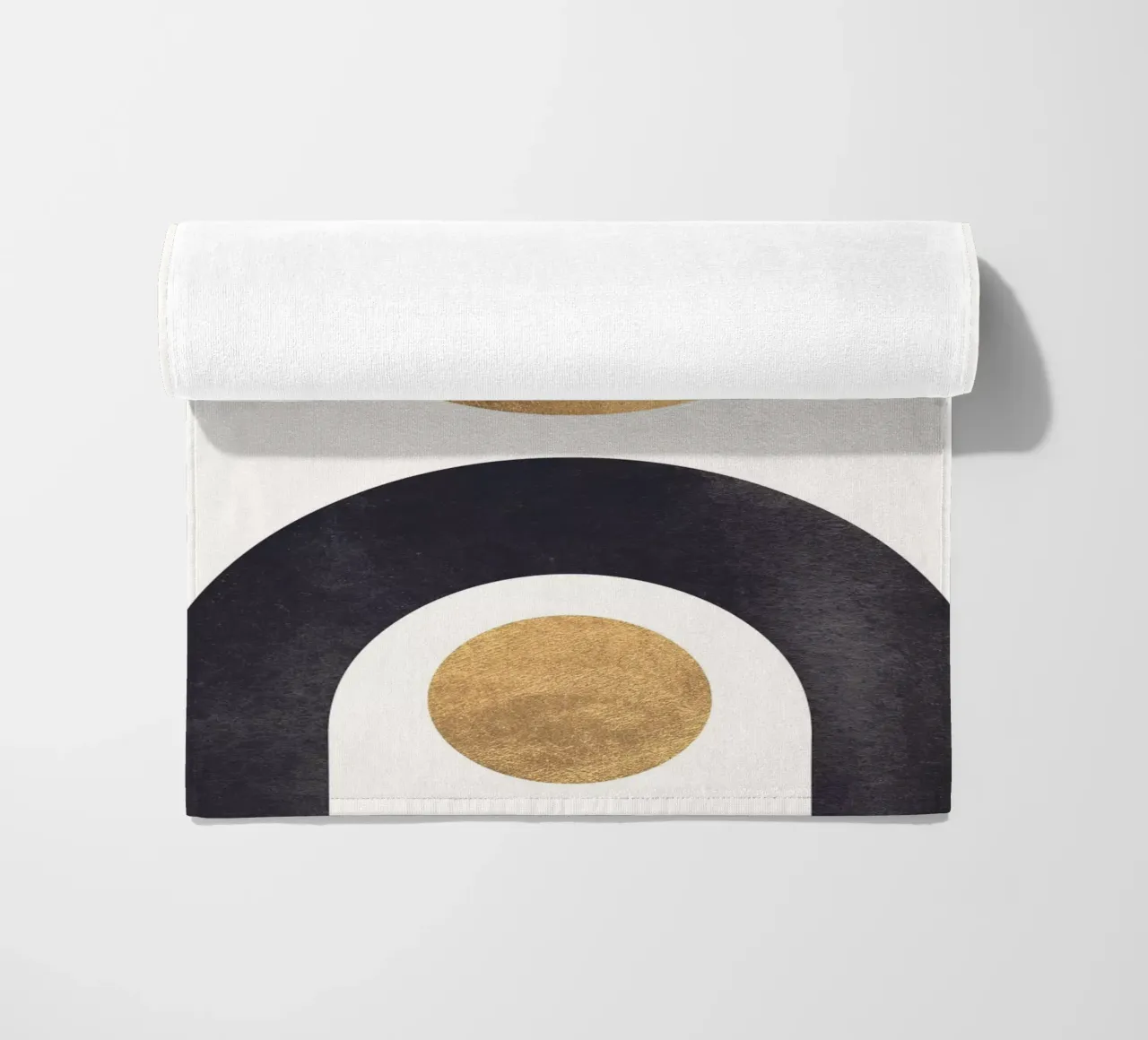 Forme geometriche - minimalismo in oro e nero telo mare da Whole©