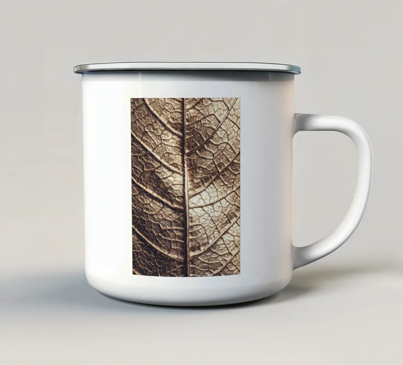 Foglia d'oro - texture naturale dall'aspetto metallico tazza in smalto da Whole©