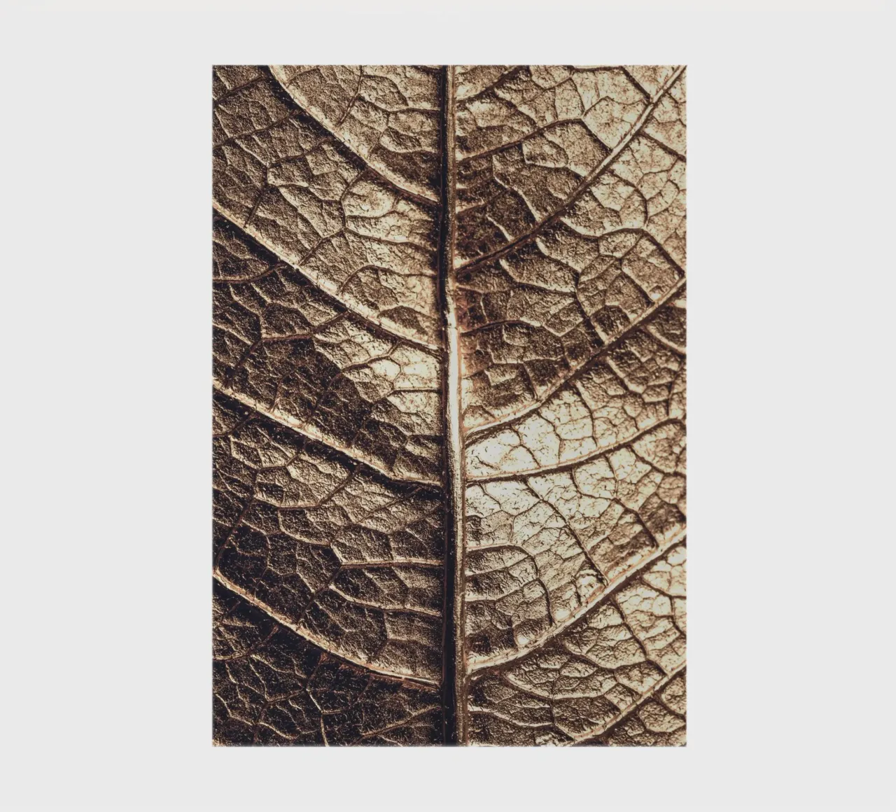 Golden leaf - natural texture in metallic look notebook by Whole©
