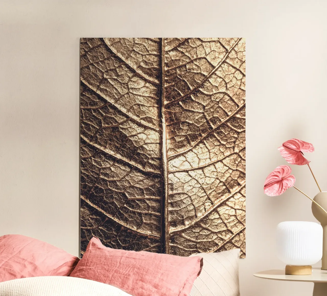 Gouden blad - natuurlijke textuur in metallic look poster van Whole©