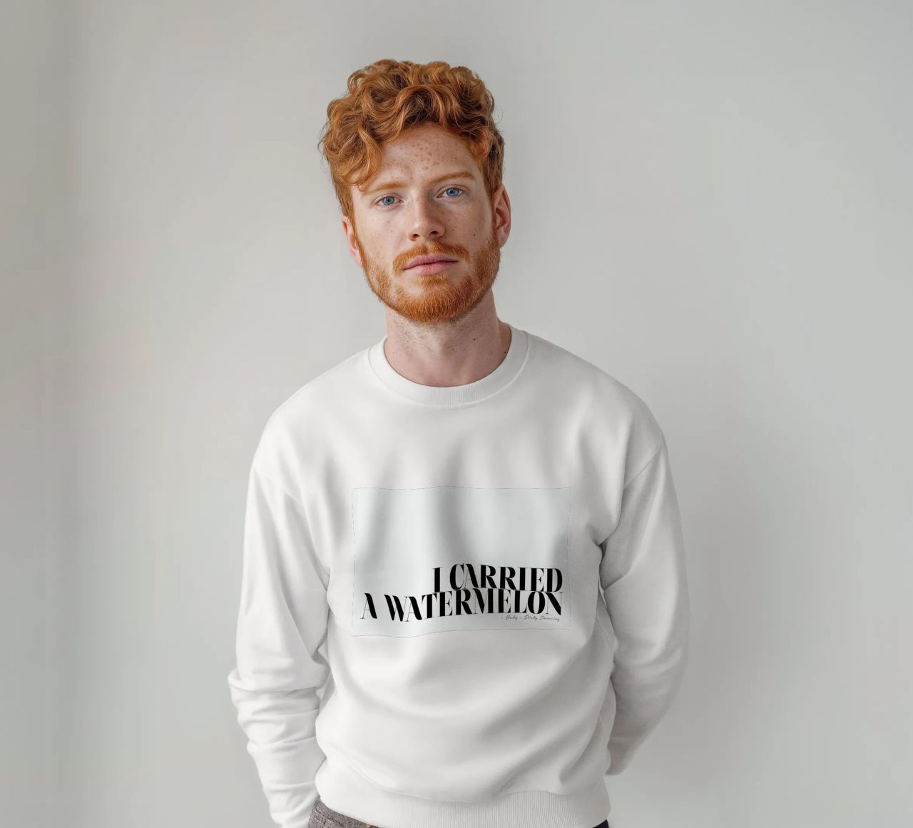 Ich trug eine Wassermelone schwarz und weiß Zitat - Dirty Dancing Sweatshirt von Honeymoon Hotel