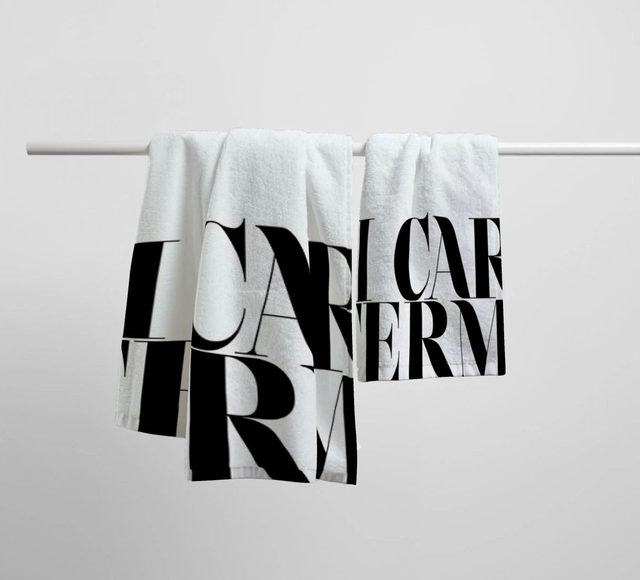 Ich trug eine Wassermelone schwarz und weiß Zitat - Dirty Dancing Handtuch von Honeymoon Hotel
