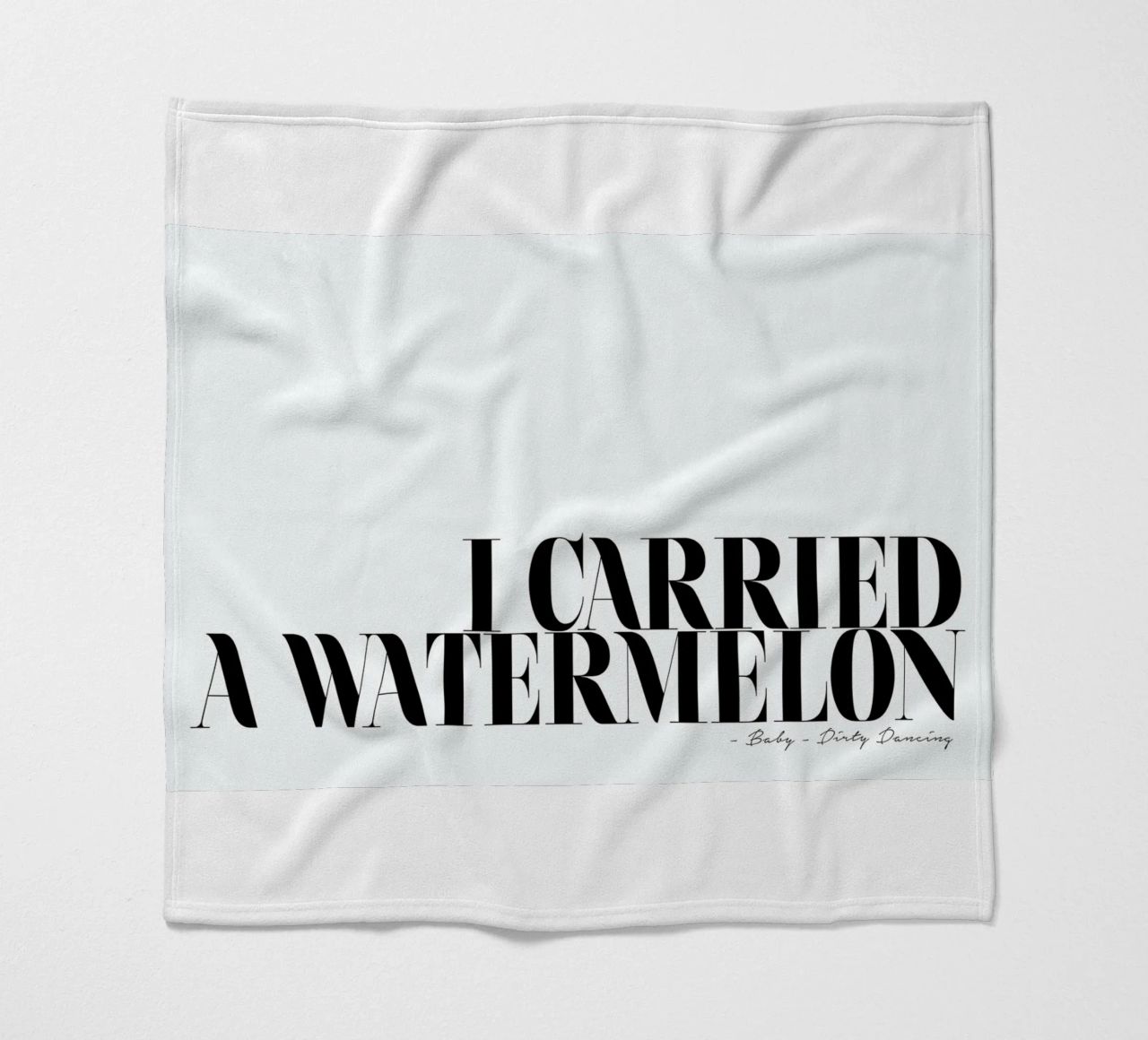 Ich trug eine Wassermelone schwarz und weiß Zitat - Dirty Dancing Fleecedecke von Honeymoon Hotel