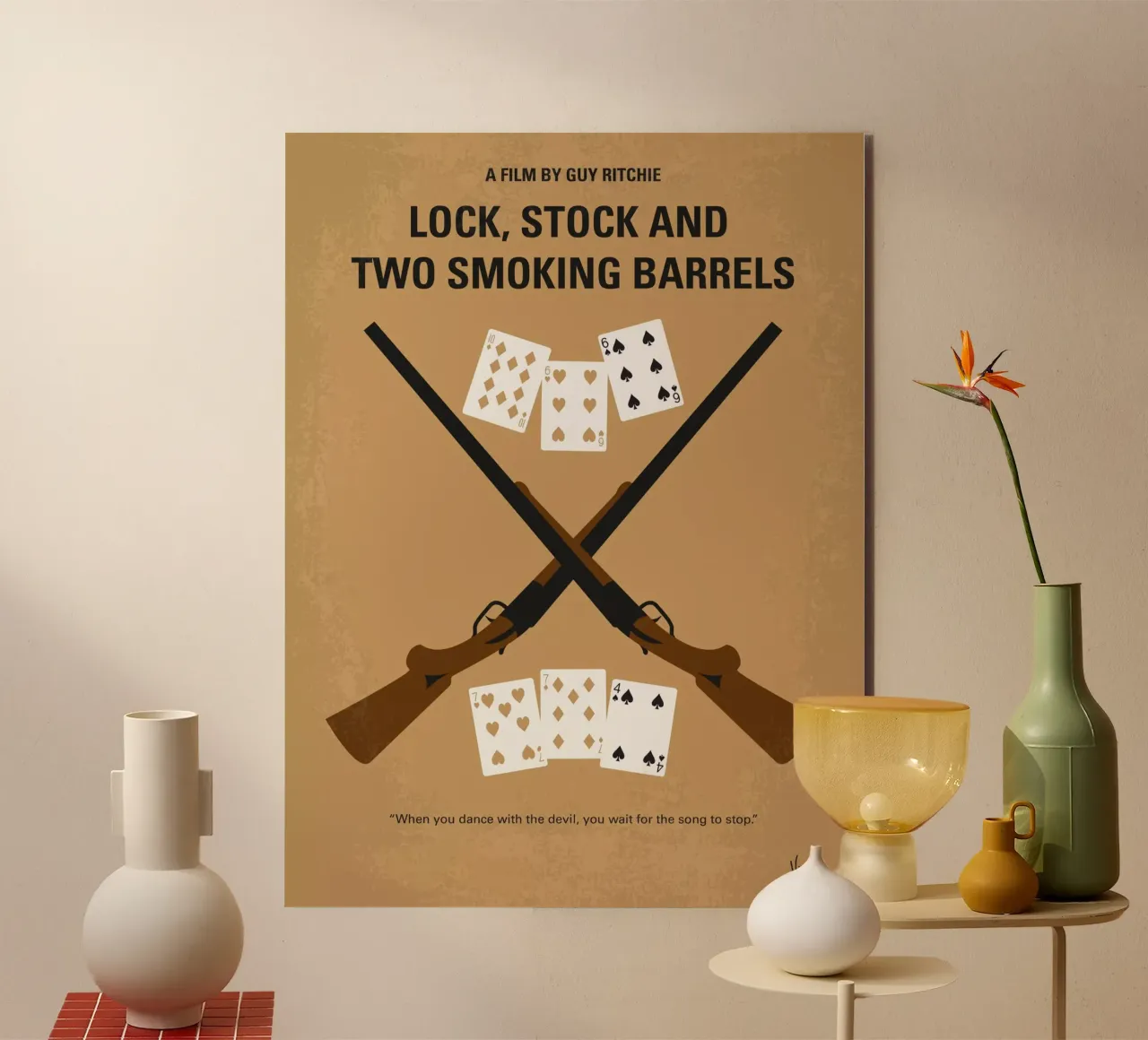 No441 My Lock, Stock and Two Smoking Barrels minimal movie p alluminio dibond da Chungkong