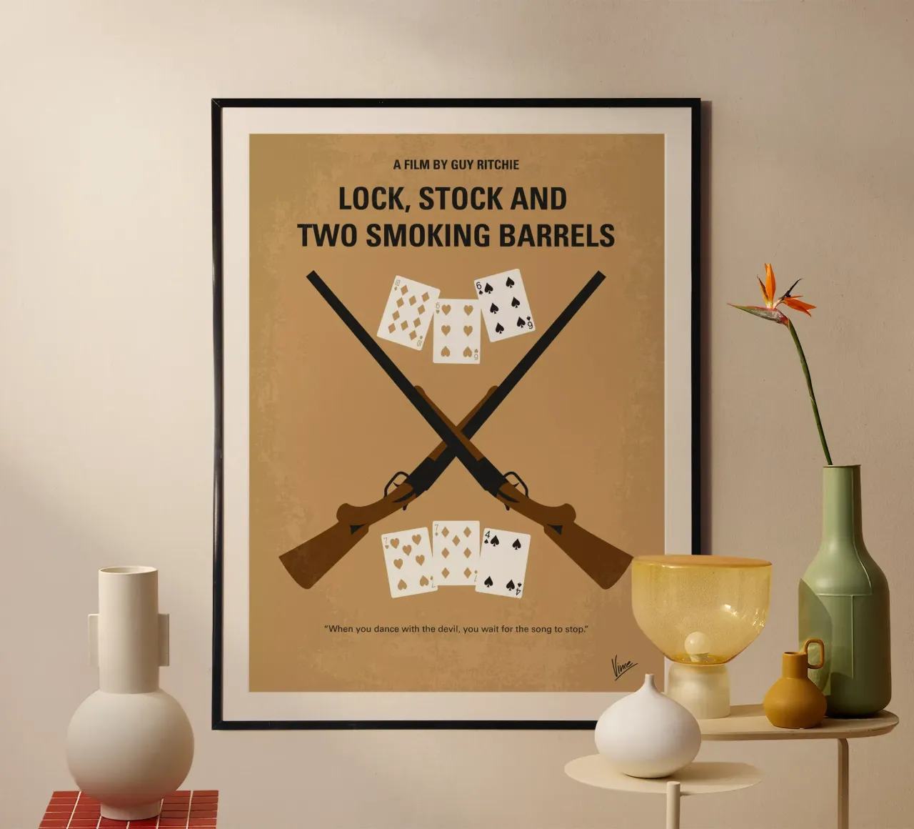 No441 My Lock, Stock and Two Smoking Barrels minimal movie p carta hahnemühle da Chungkong