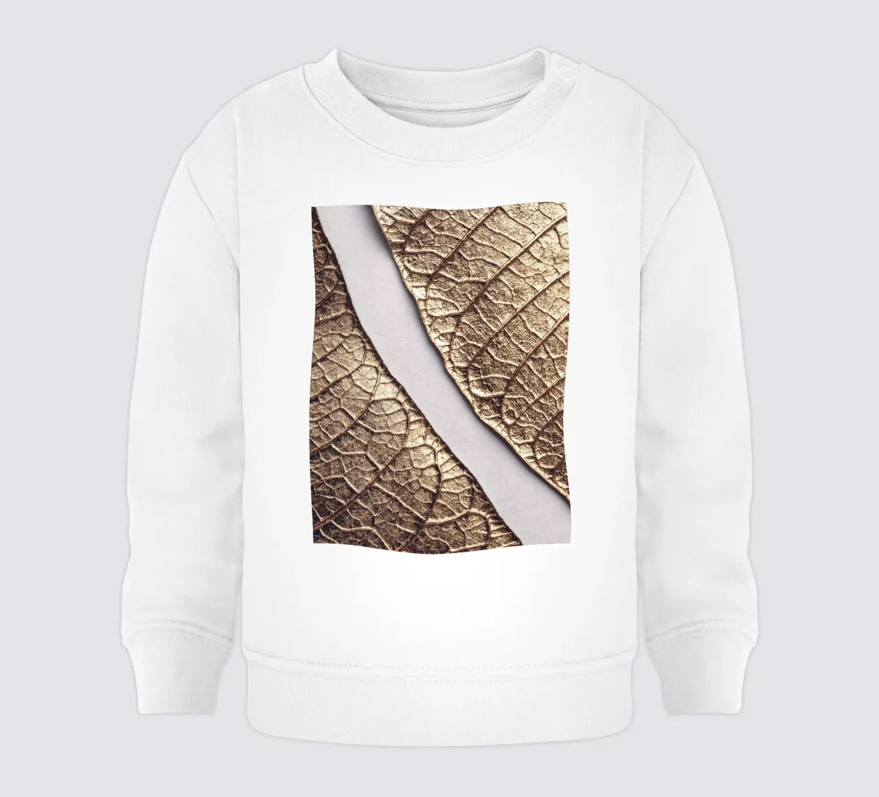 Goldene Blattstruktur – Natur in Metallic-Optik Baby Sweatshirt von Whole©