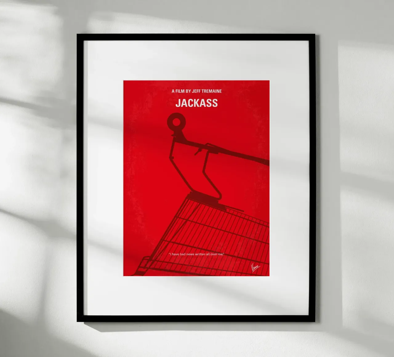 No444 My Jackass minimal movie poster poster con telaio in legno da Chungkong