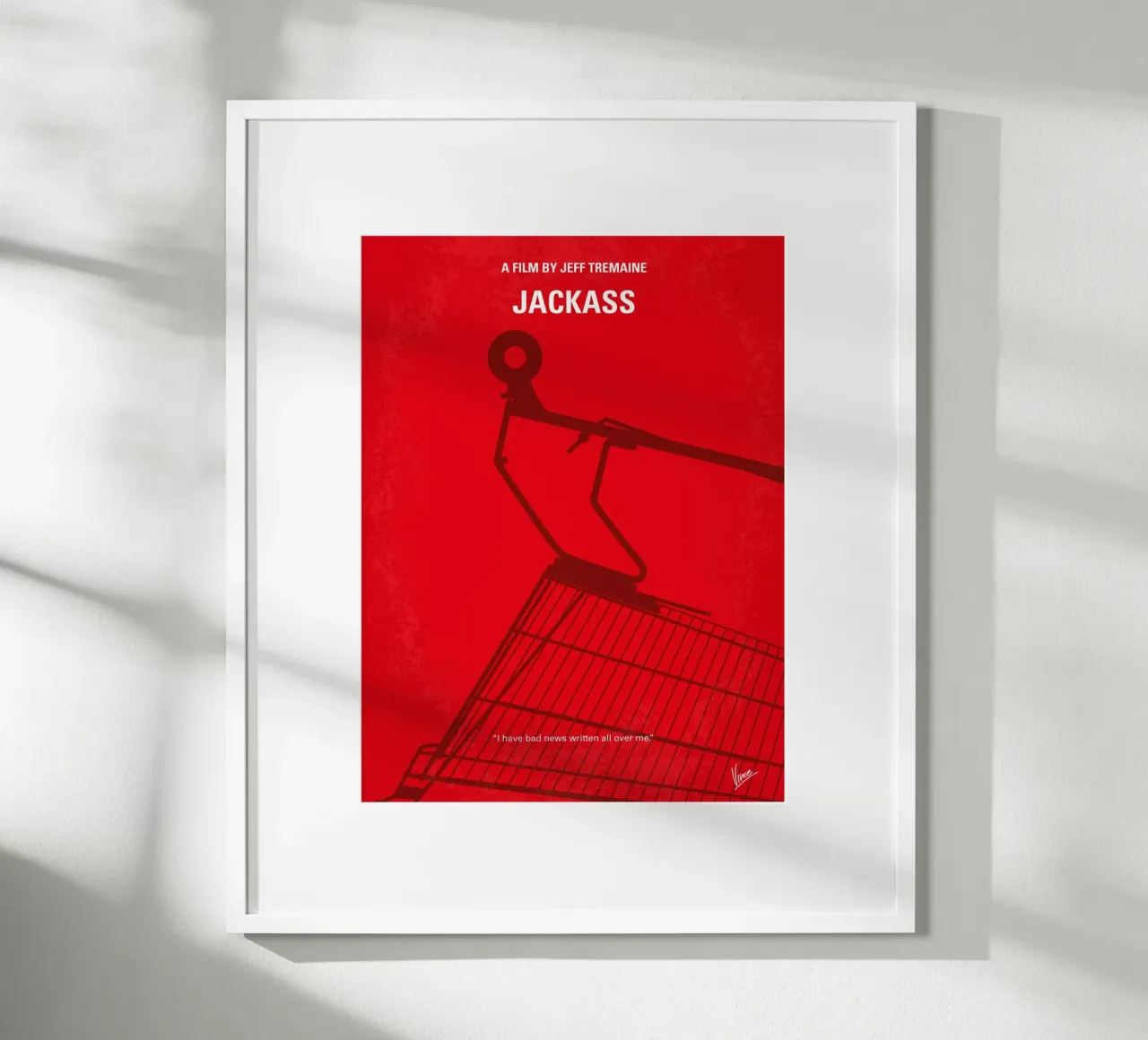 No444 My Jackass minimal movie poster poster con telaio in legno da Chungkong