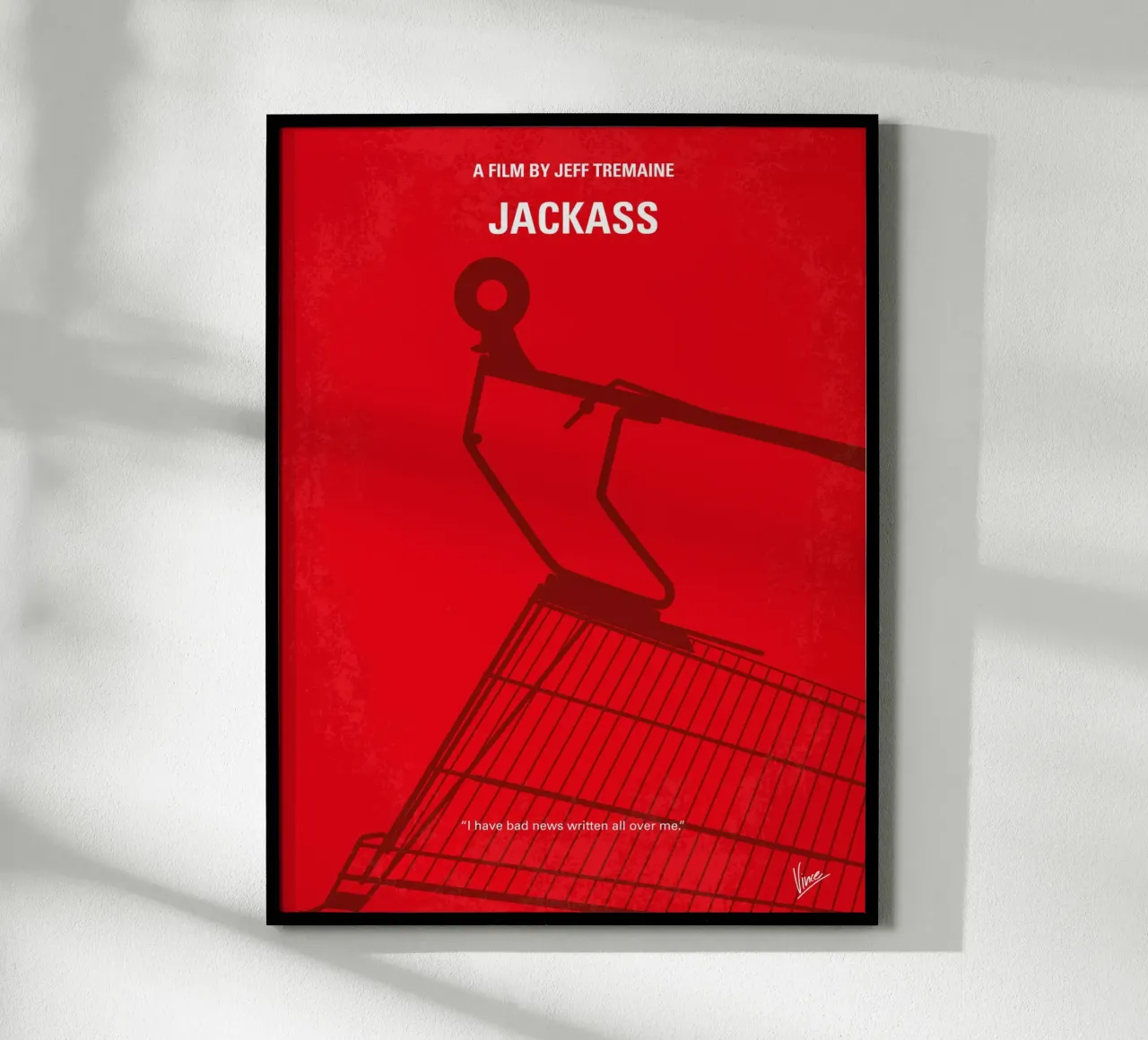 No444 My Jackass minimal movie poster poster con telaio in legno da Chungkong