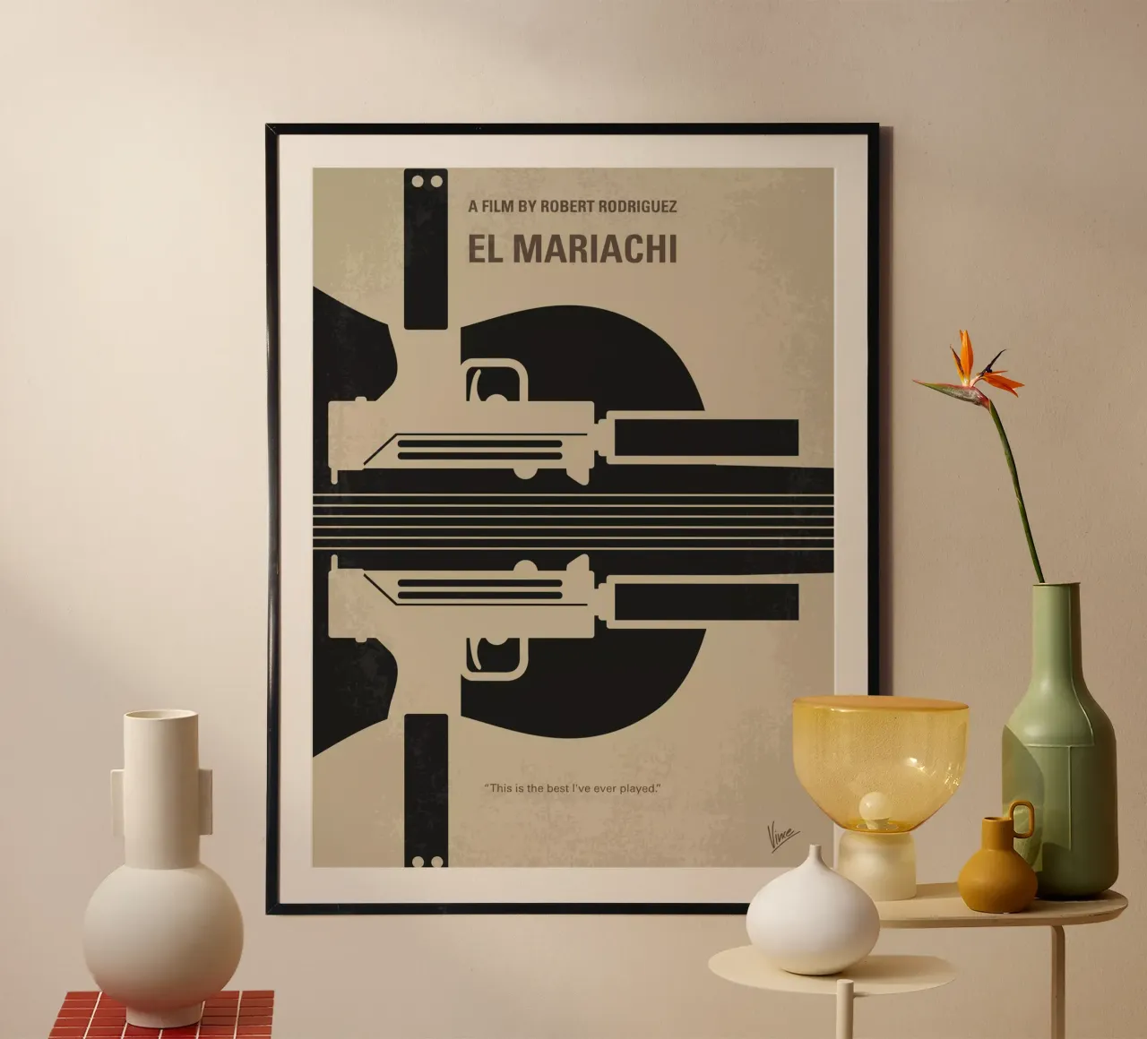 No445 My El mariachi minimal movie poster carta hahnemühle da Chungkong