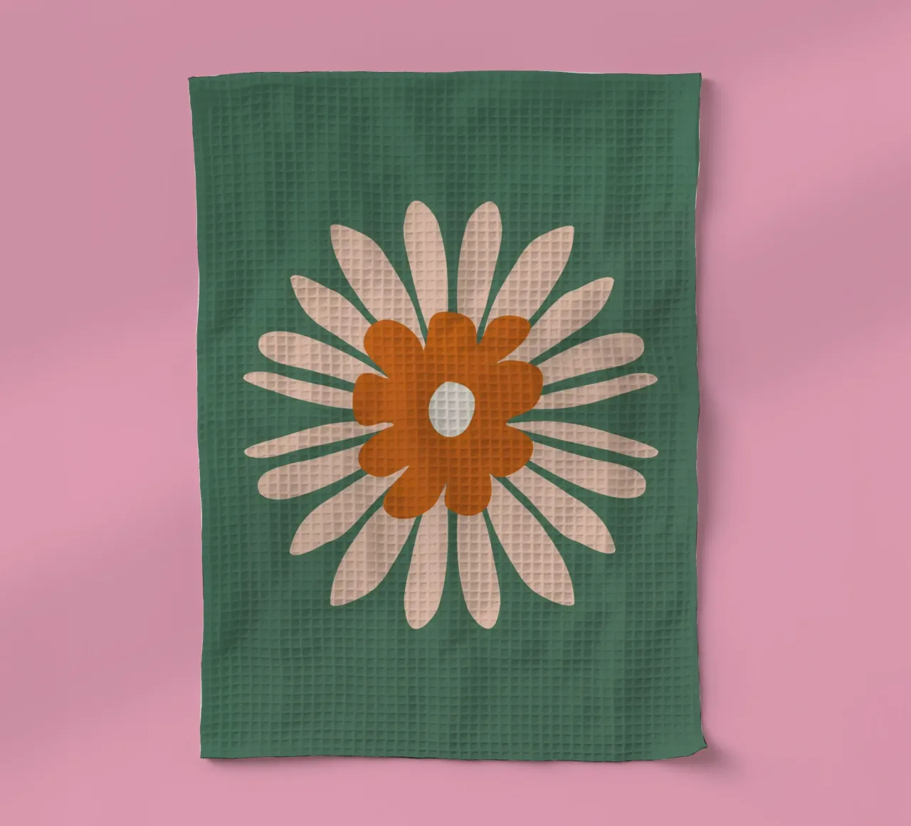 vibrant flower orange tea towel by edsonramosart