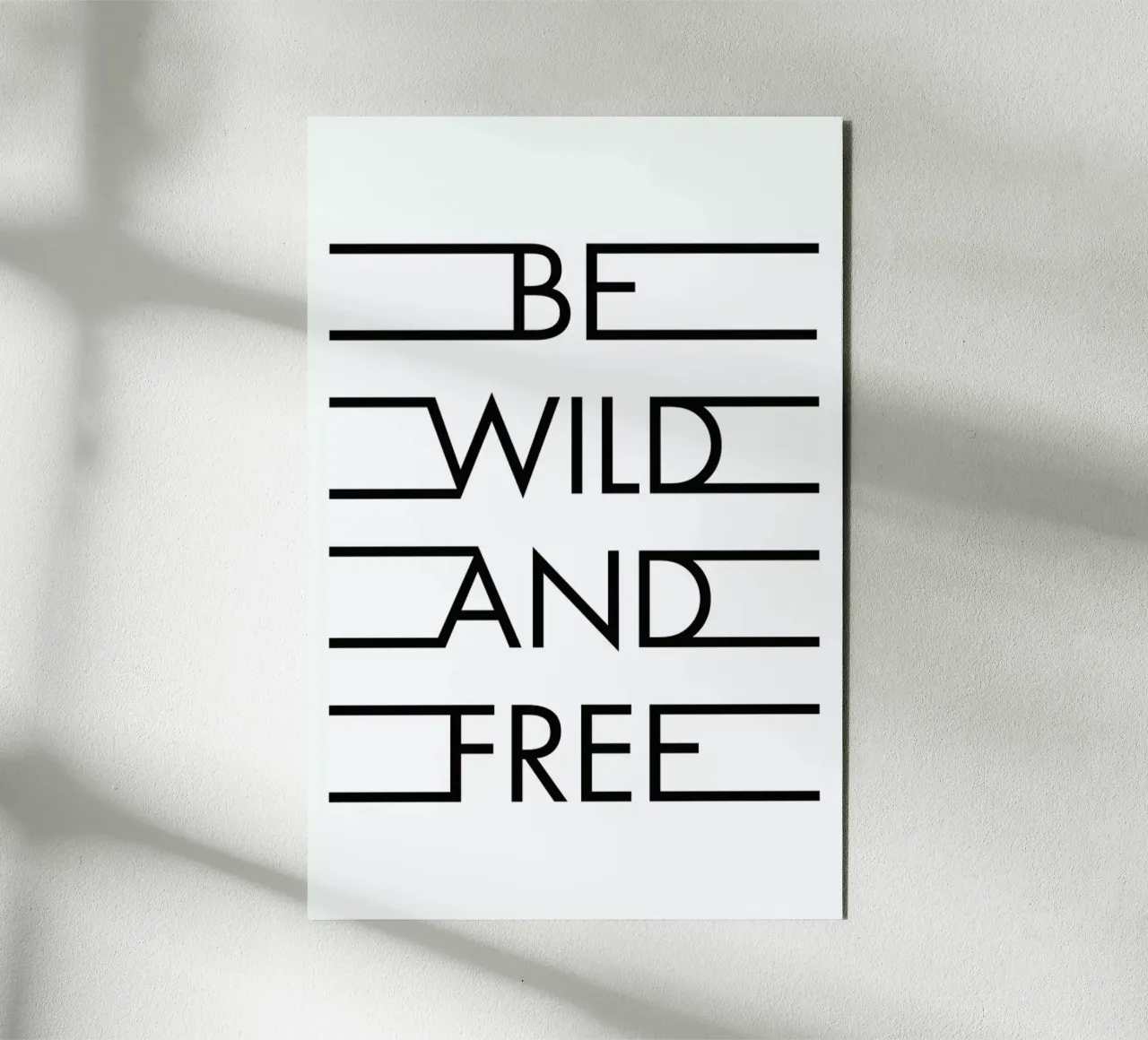 Be Wild & Free - White alluminio dibond da Honeymoon Hotel