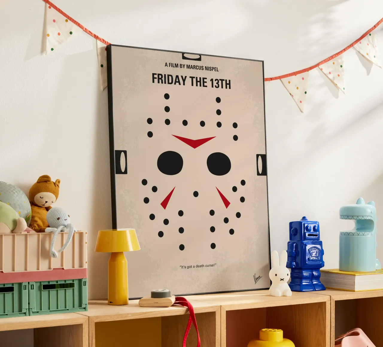 No449 My Friday the 13th minimal movie poster alluminio dibond da Chungkong