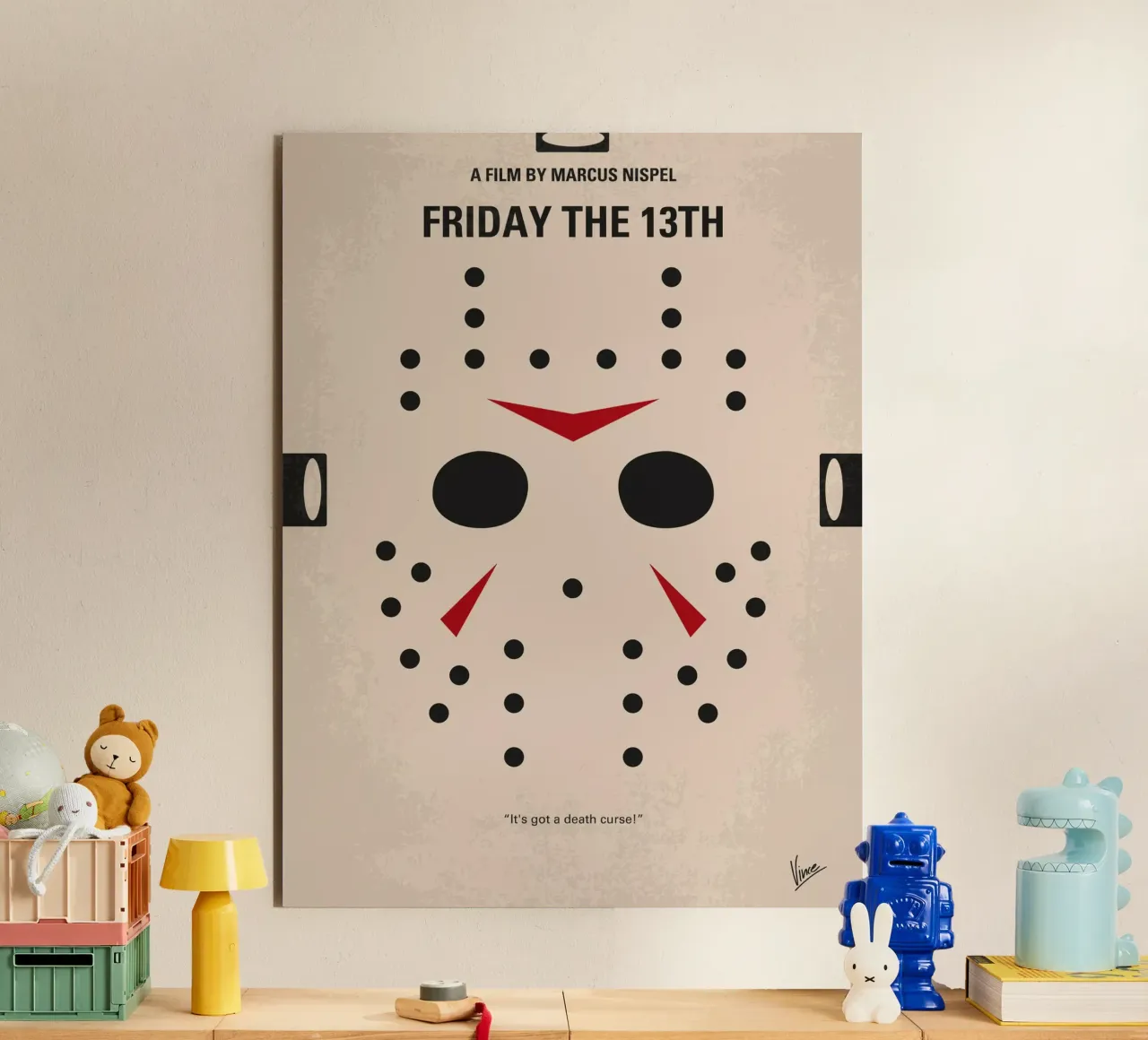 No449 My Friday the 13th minimal movie poster alluminio dibond da Chungkong