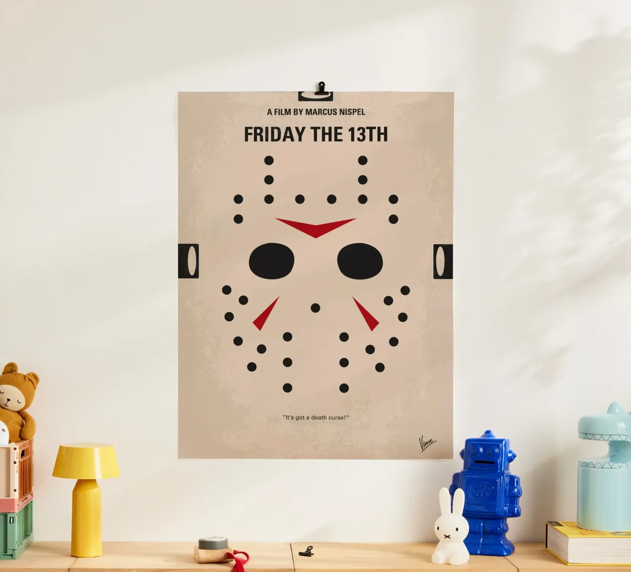 No449 My Friday the 13th minimal movie poster carta hahnemühle da Chungkong