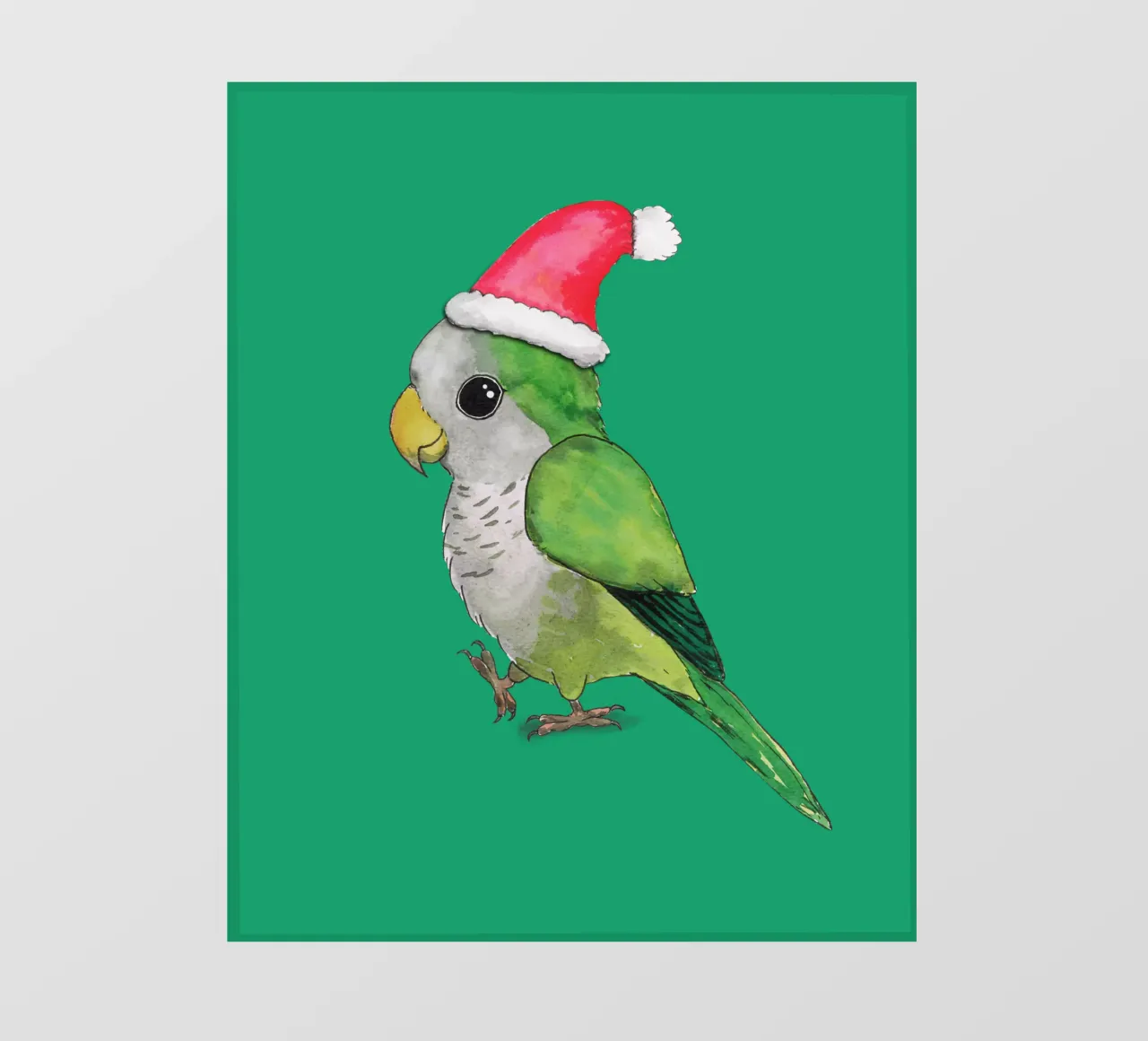 Pappagallo quacchero di Natale telo in pvc da BwiseLizzy