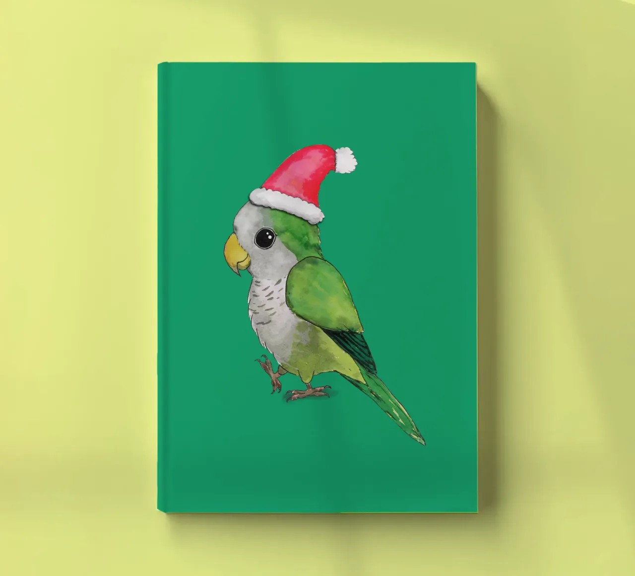 Christmas quaker parrot notebook by BwiseLizzy