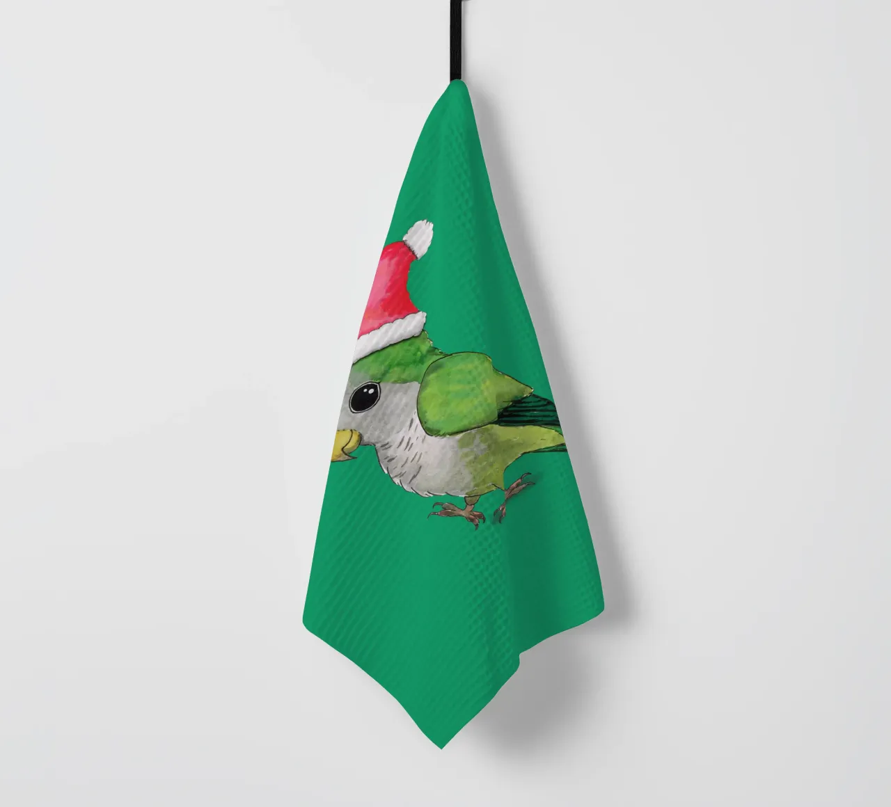 Pappagallo quacchero di Natale canovaccio da cucina da BwiseLizzy