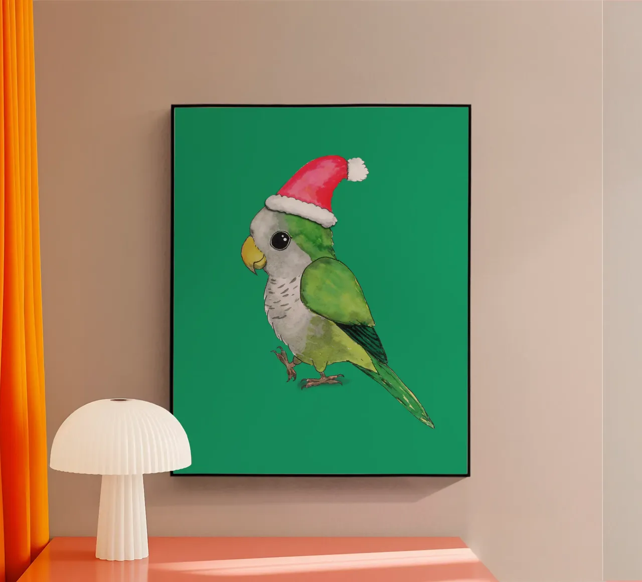 Pappagallo quacchero di Natale plexiglass da BwiseLizzy