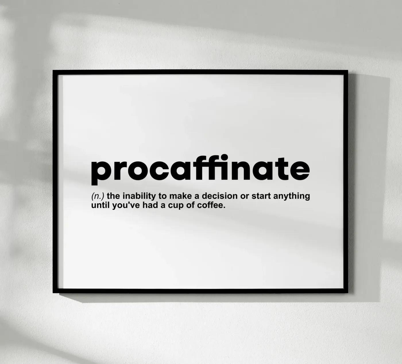 Procaffinate Definition poster by Inspirify