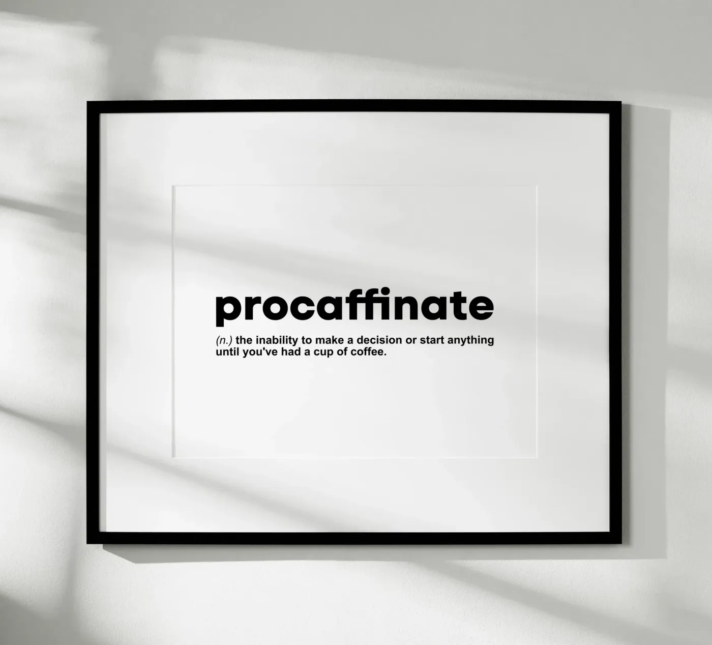 Procaffinate Definition poster by Inspirify
